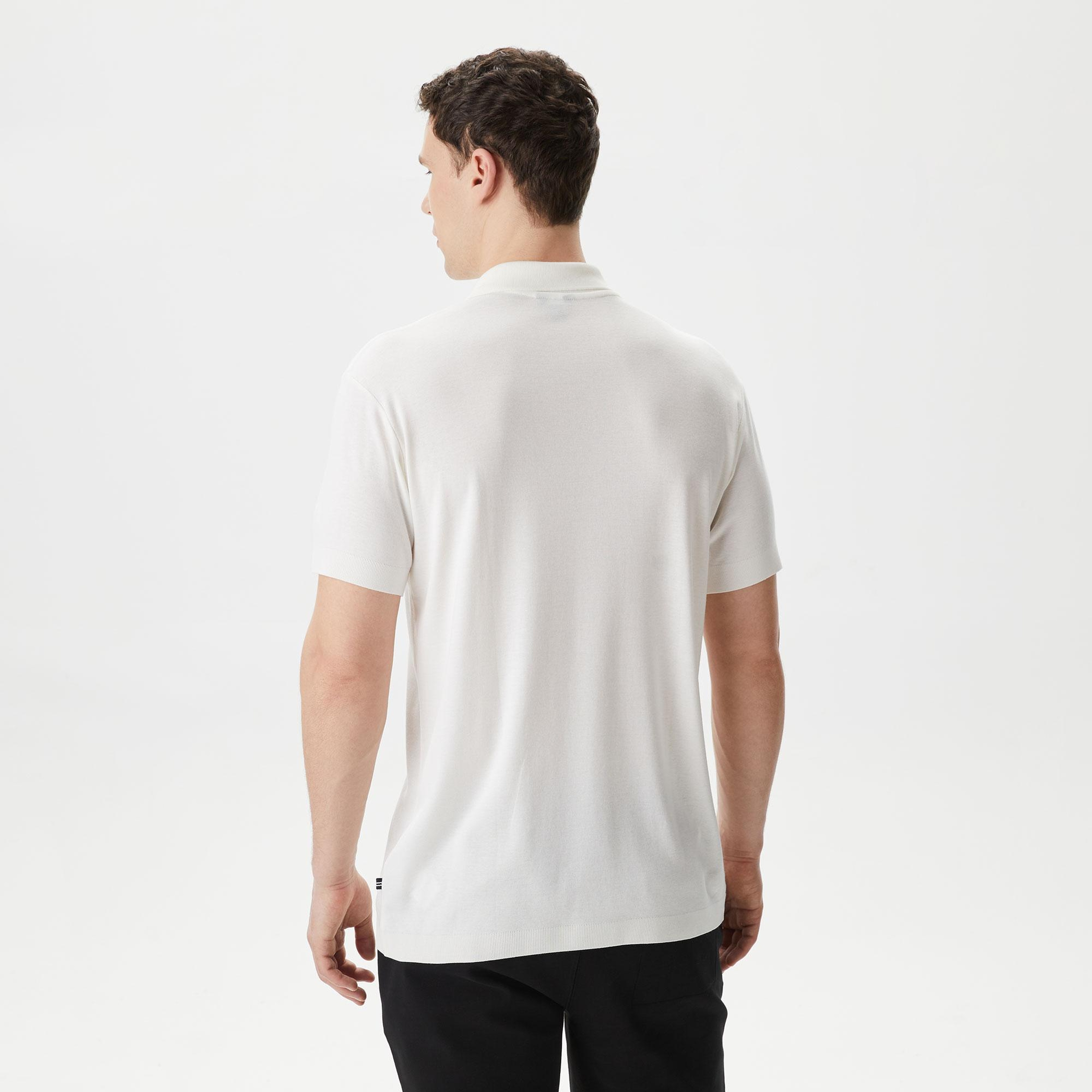 Nautica Erkek Kırık Beyaz Classic Fit Kısa Kollu Polo Yaka T-Shirt