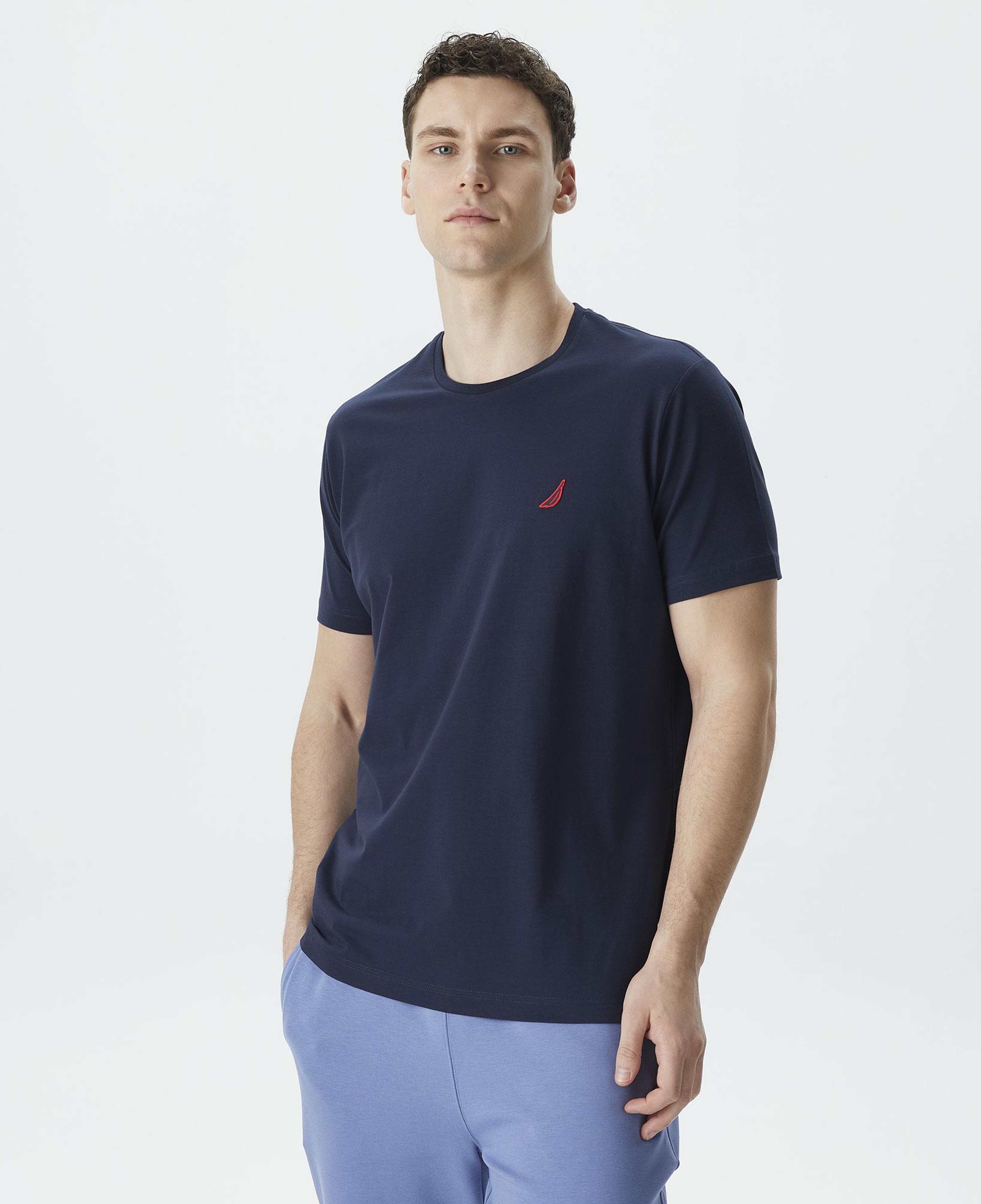Nautica Erkek Lacivert Standart Fit T-Shirt
