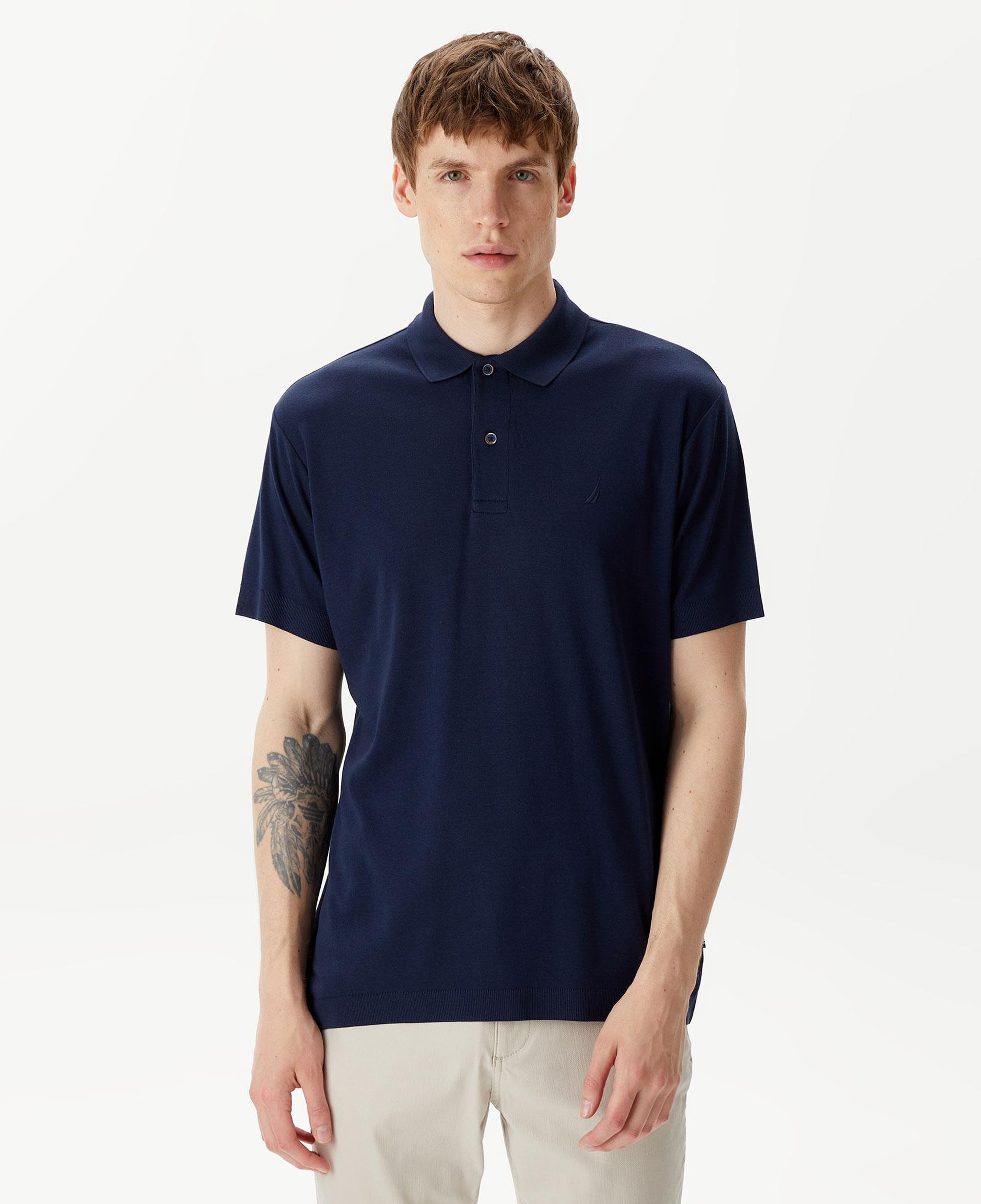 Nautica Erkek Lacivert Classic Fit Kısa Kollu Polo Yaka T-Shirt