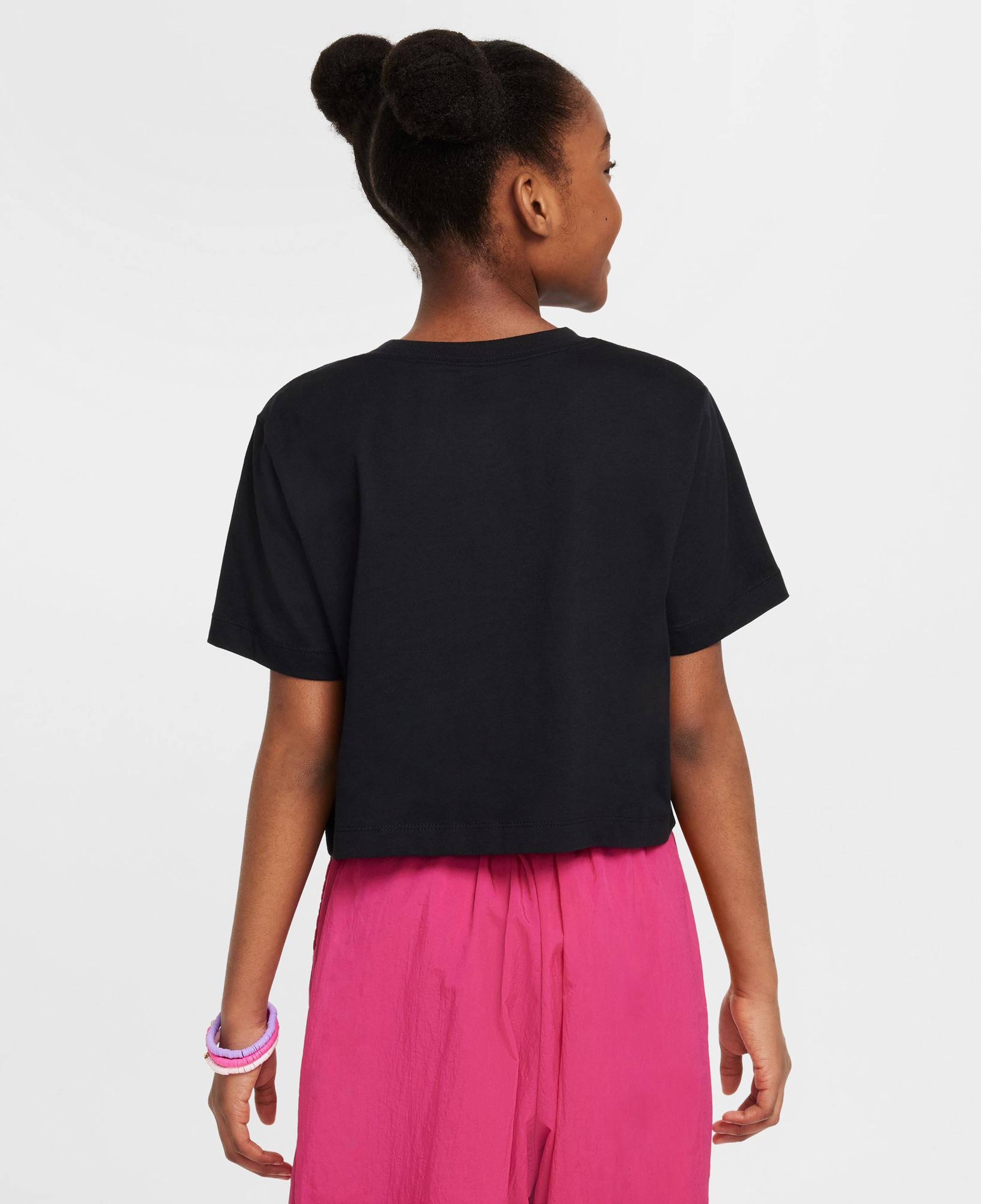 Nike Sportswear Futura Çocuk Siyah Crop T-Shirt