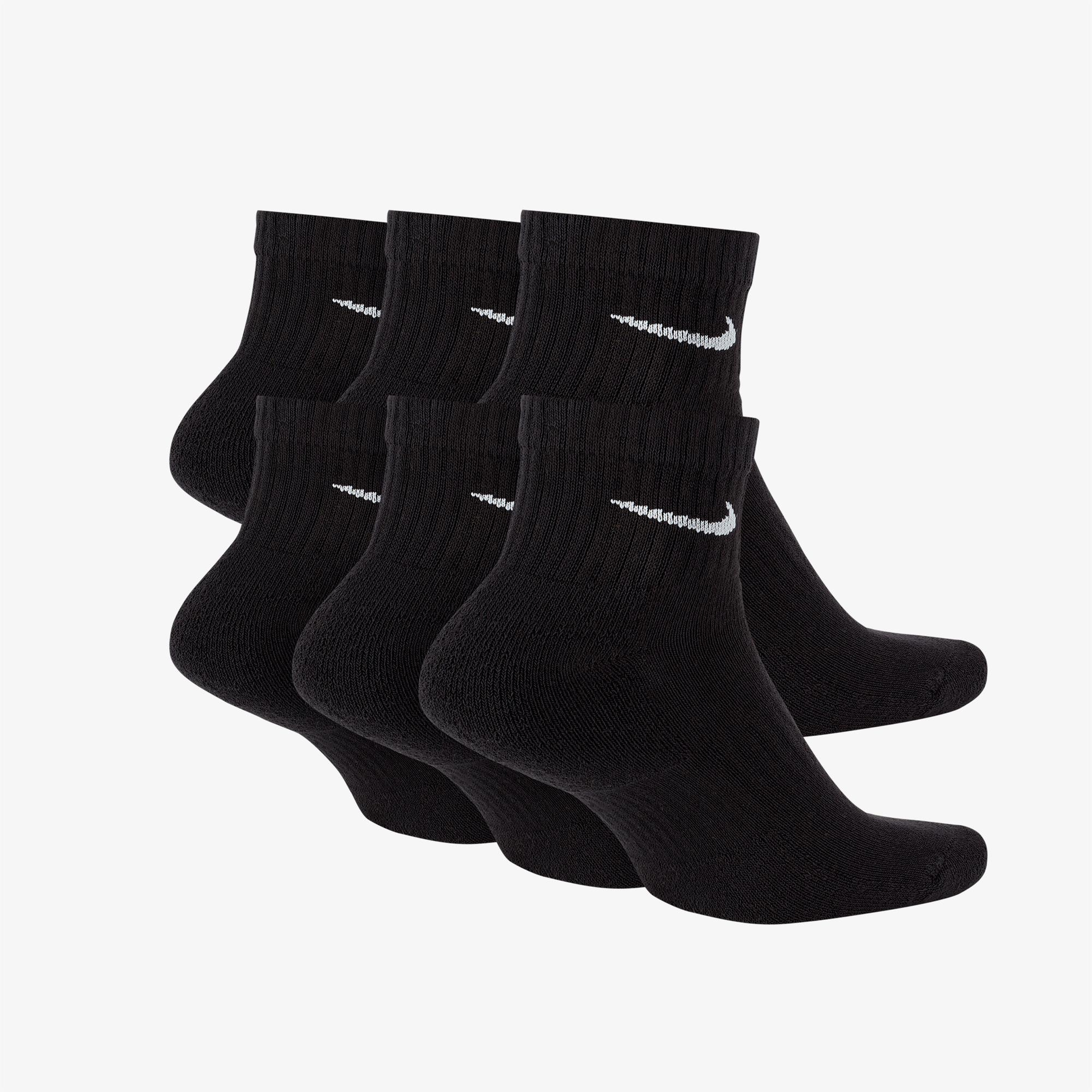 Nike Everyday Cush 6'lı Unisex Siyah Çorap