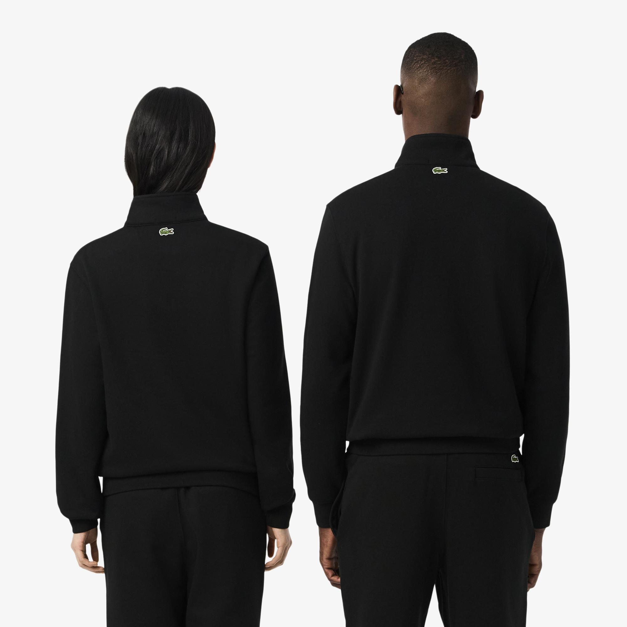 Lacoste High Neck Zip-Up Print Sweatshirt