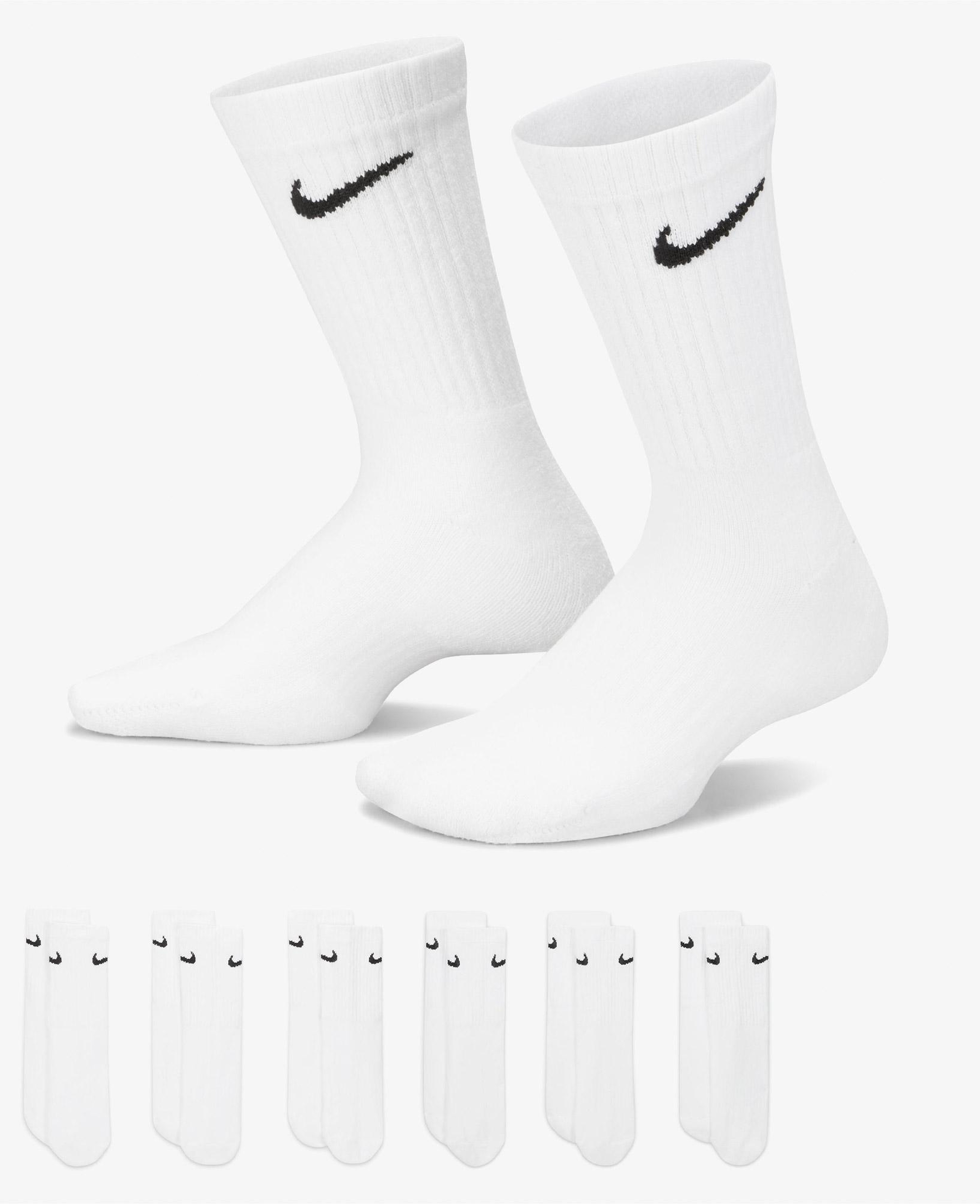 Nike Everyday Cush 6' lı Çocuk Beyaz Çorap