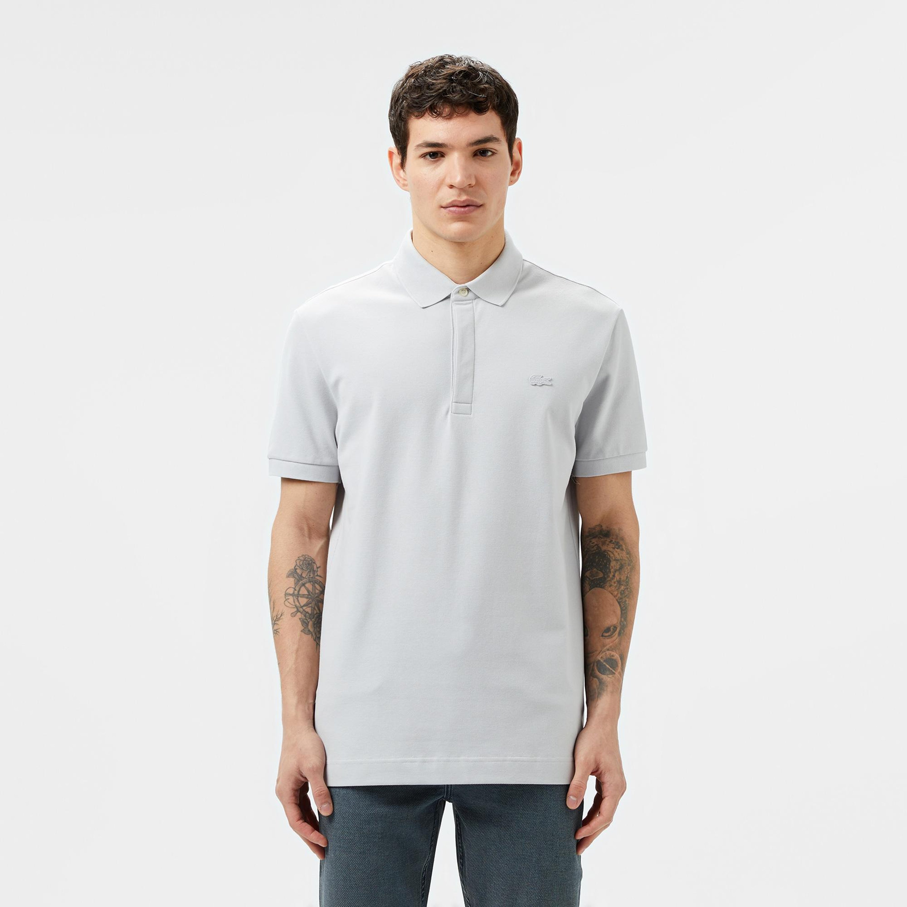 Lacoste Paris Erkek Regular Fit Gri Polo