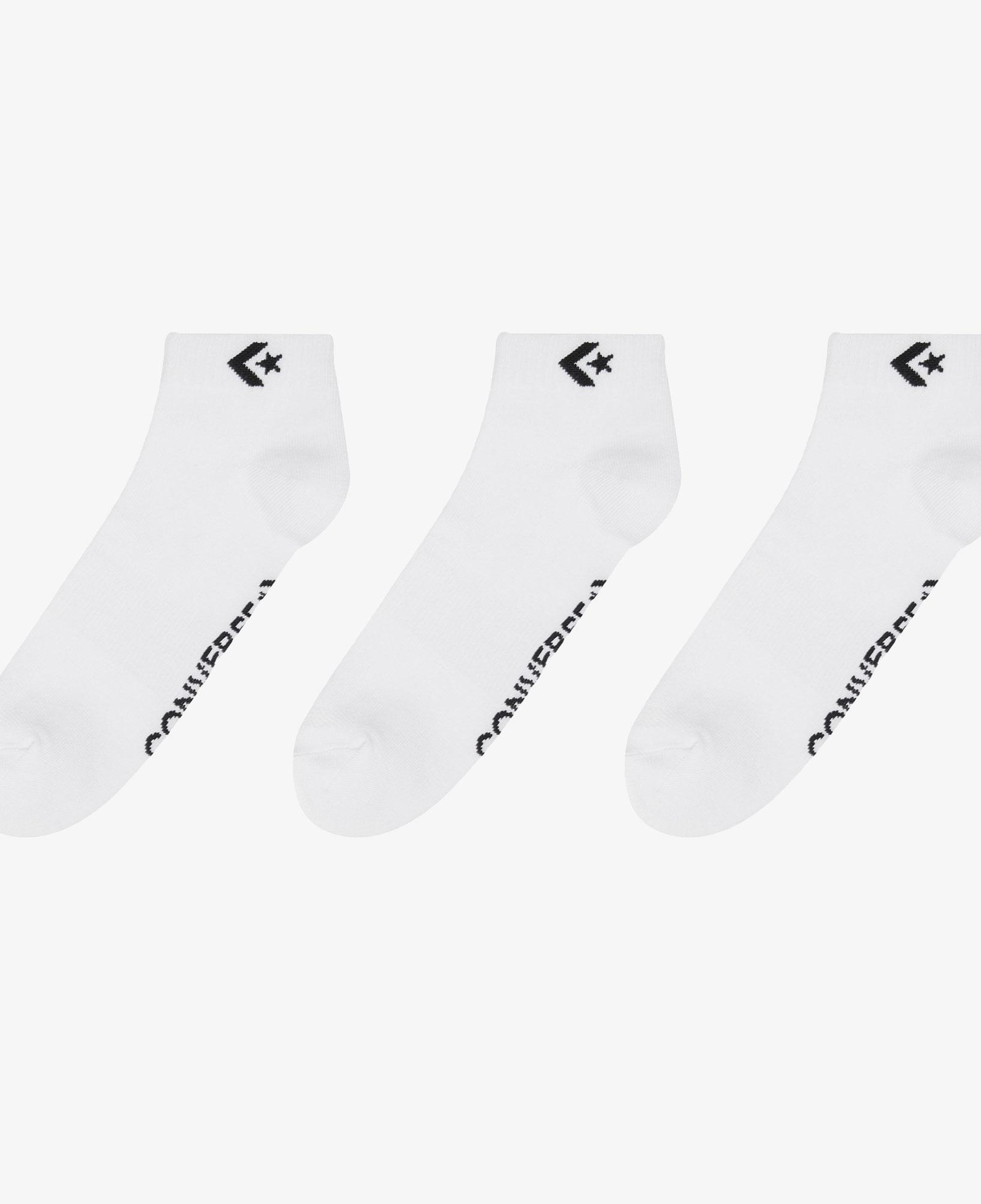 Converse Star Chevron Unisex 3'lü Beyaz Kısa Çorap