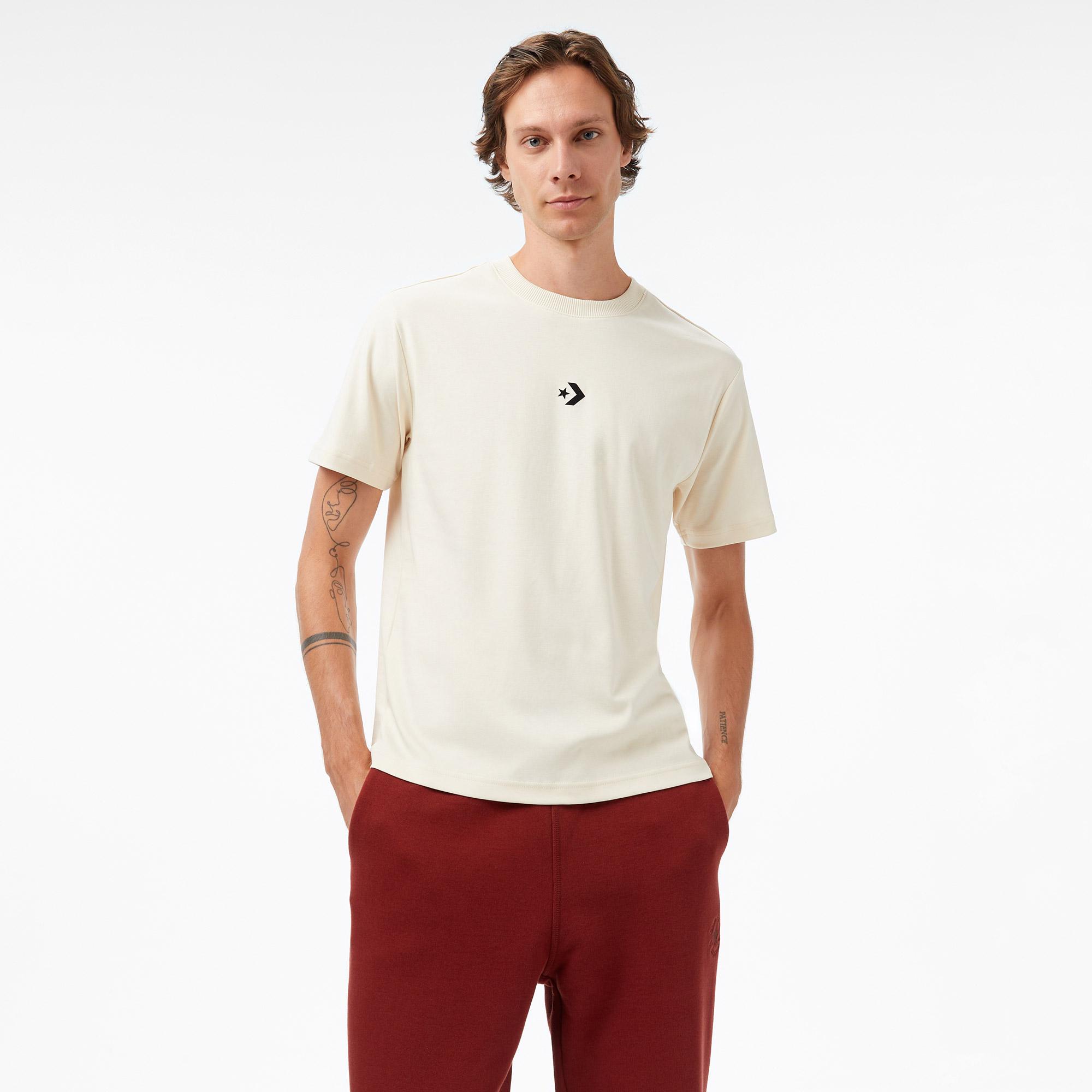 Converse Erkek Krem T-Shirt