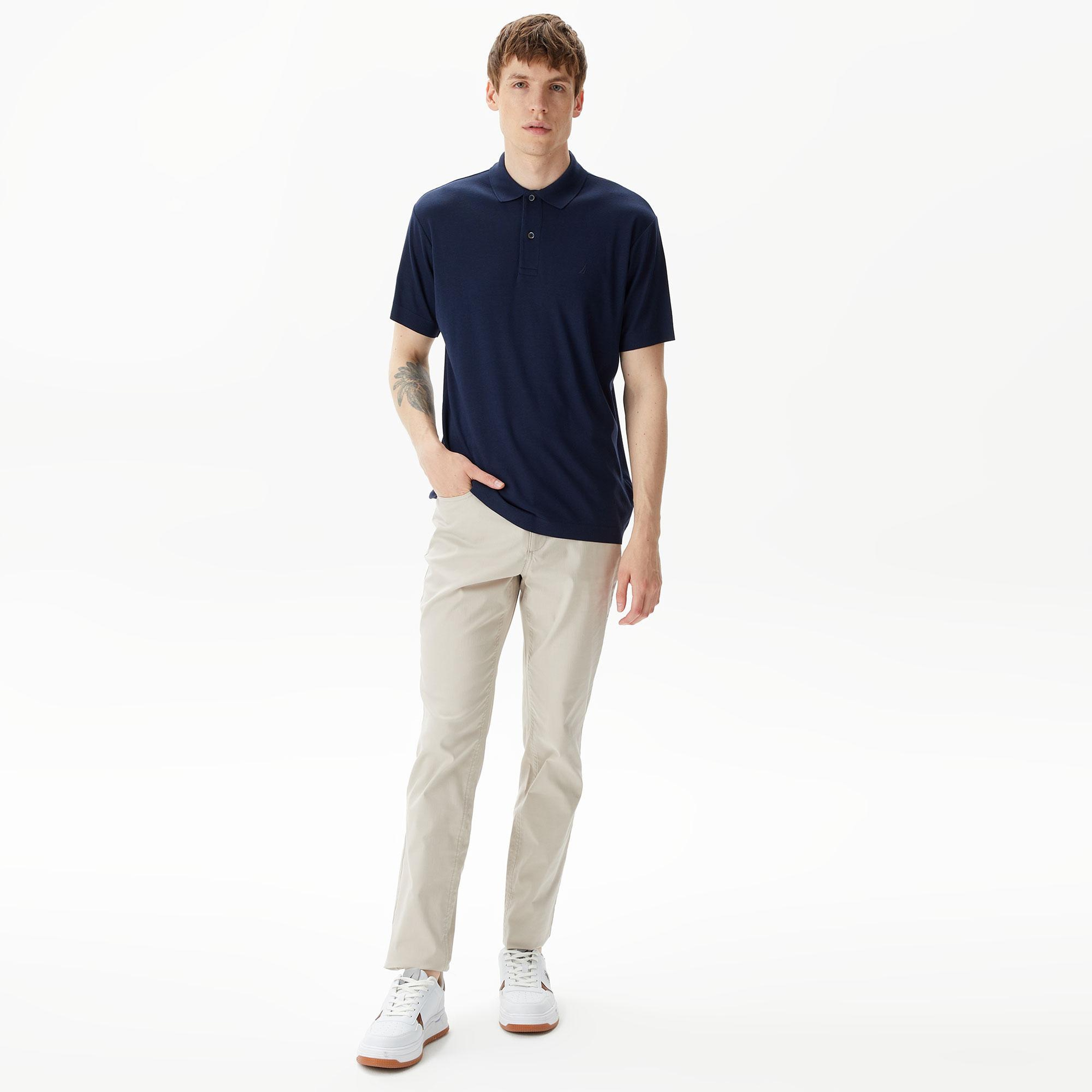 Nautica Erkek Lacivert Classic Fit Kısa Kollu Polo Yaka T-Shirt