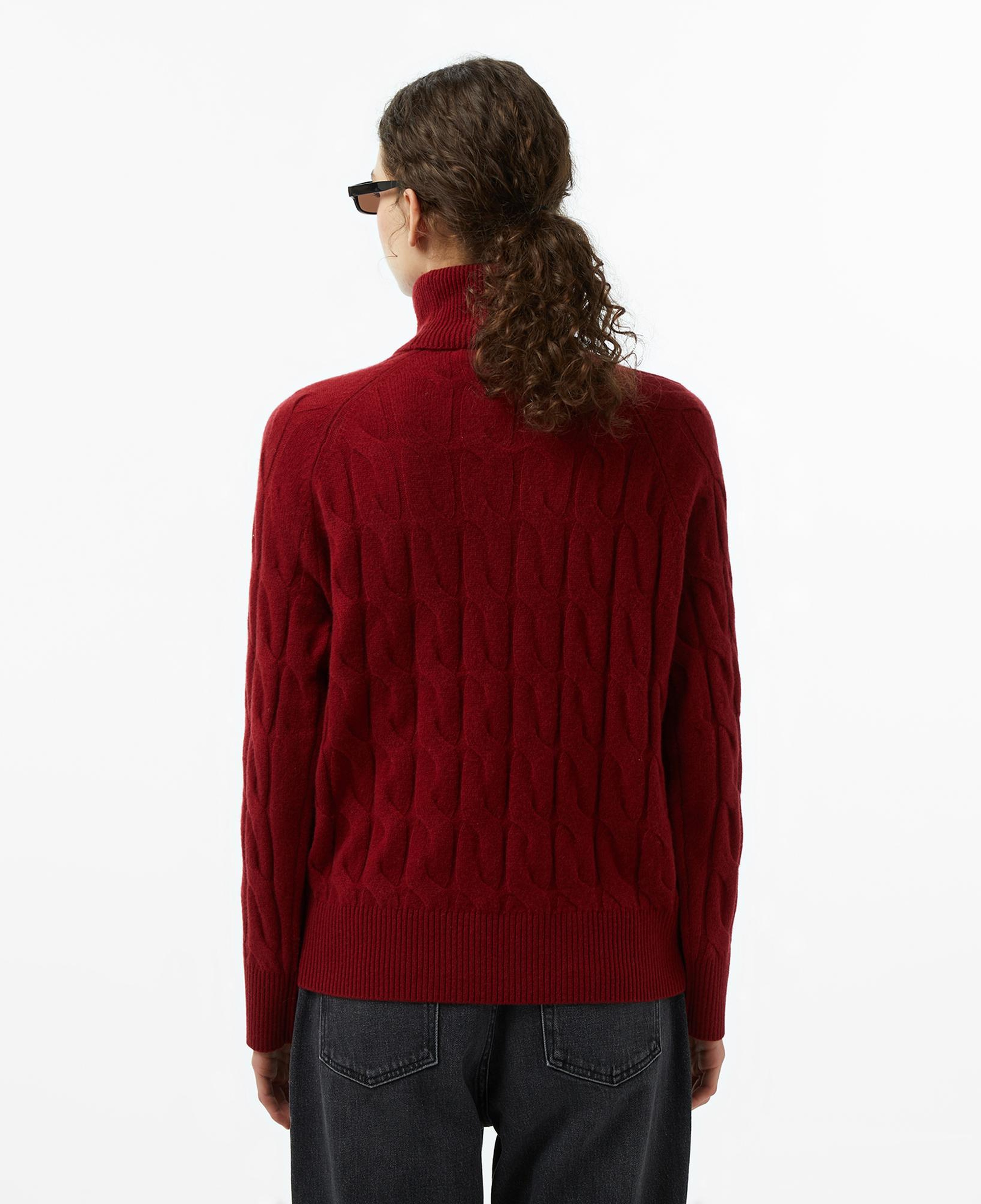 Tommy Hilfiger Soft Wool Cable Roll Kadın Kırmızı Kazak