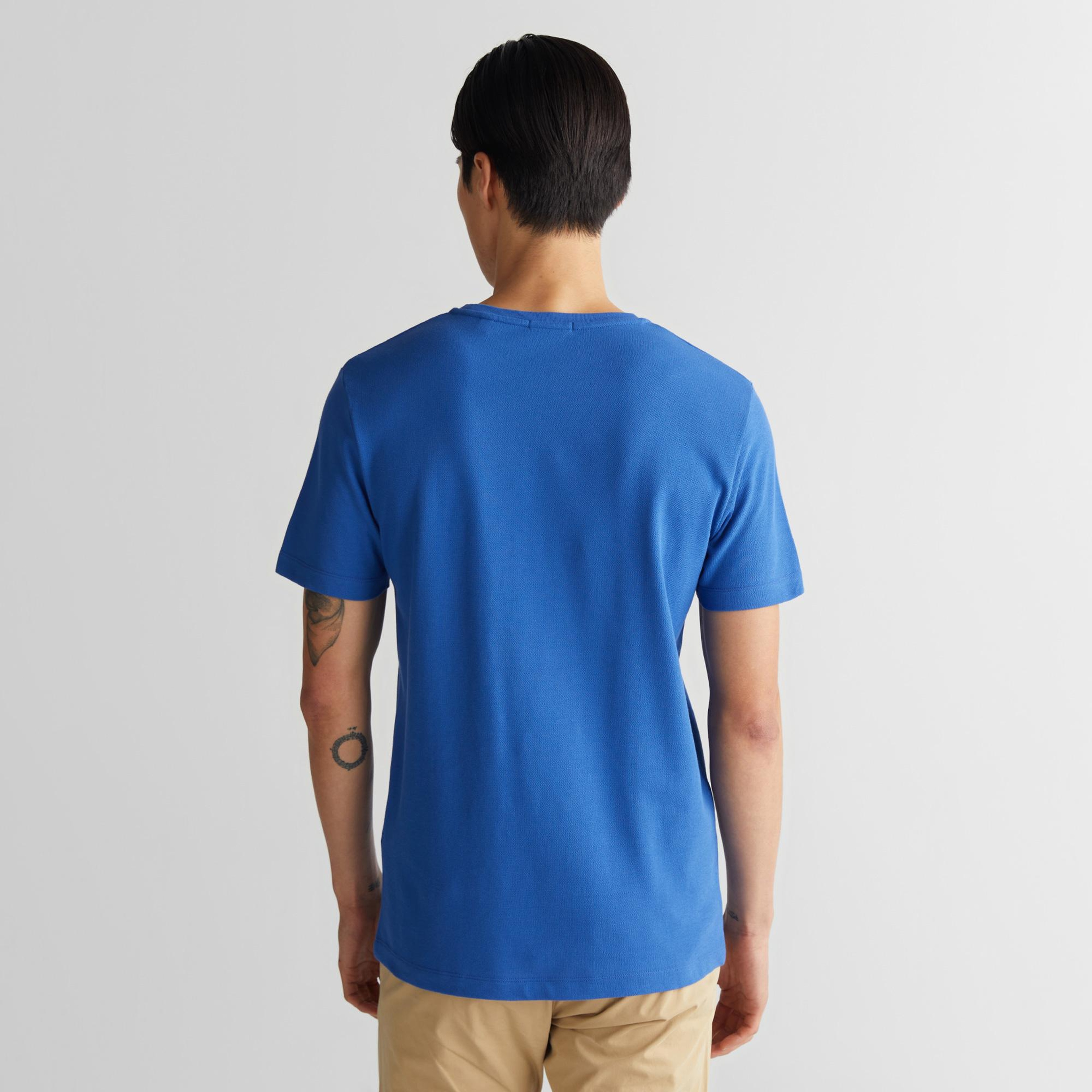 GANT Erkek Lacivert Slim Fit Bisiklet Yaka T-Shirt