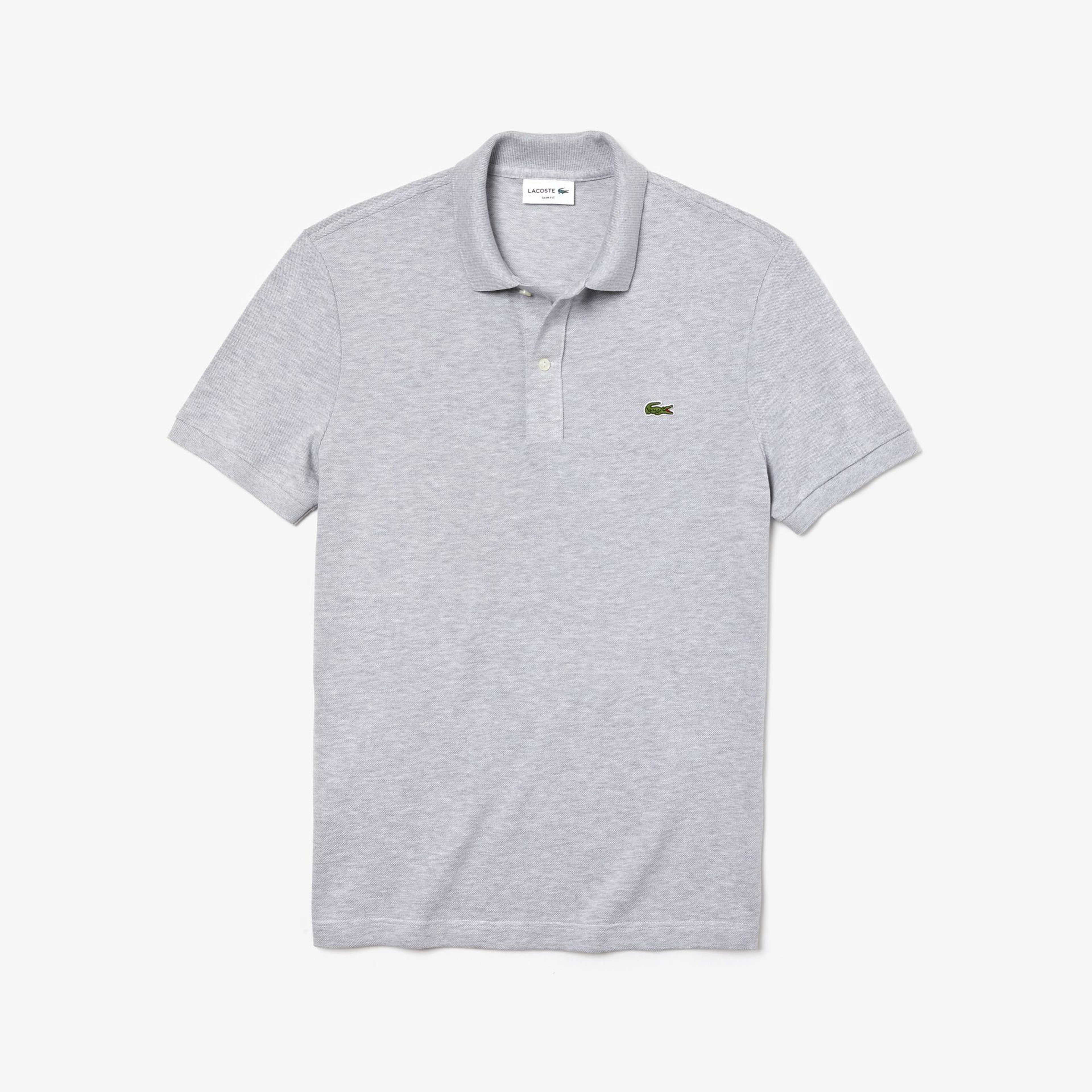 Erkek Slim Fit L.12.12 Gri Polo