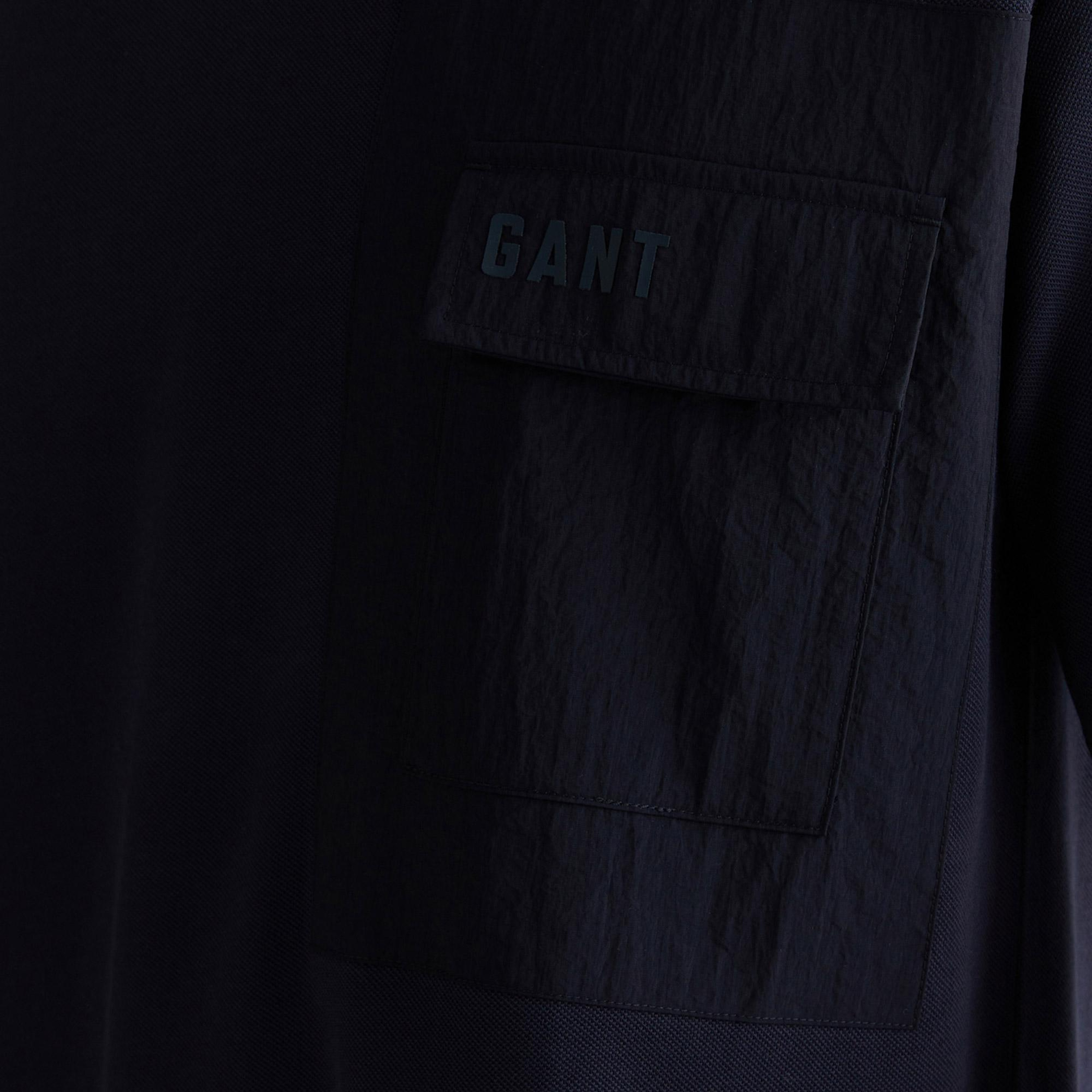 GANT Erkek Lacivert Relaxed Fit Bisiklet Yaka Logolu T-Shirt