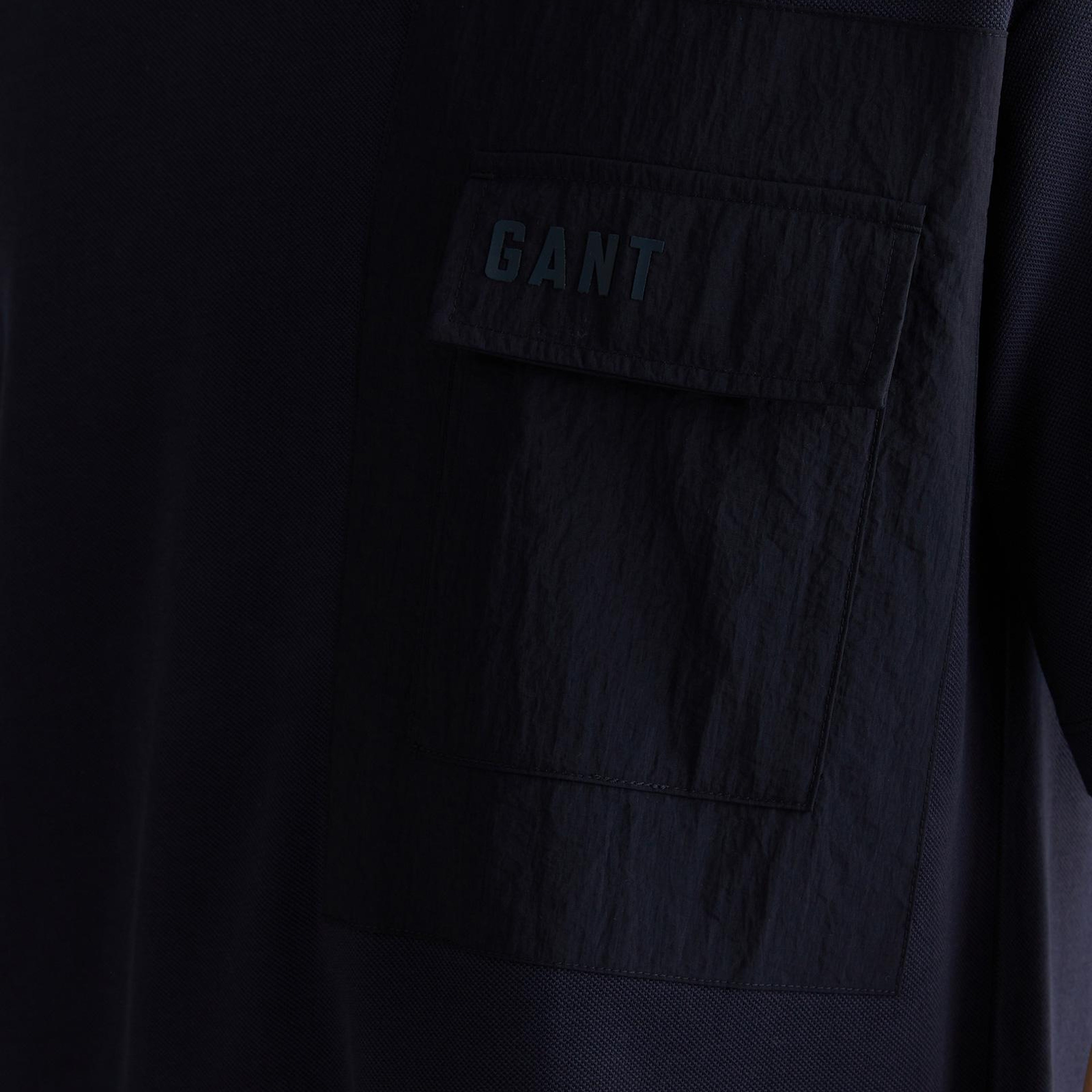 GANT Erkek Lacivert Relaxed Fit Bisiklet Yaka Logolu T-Shirt