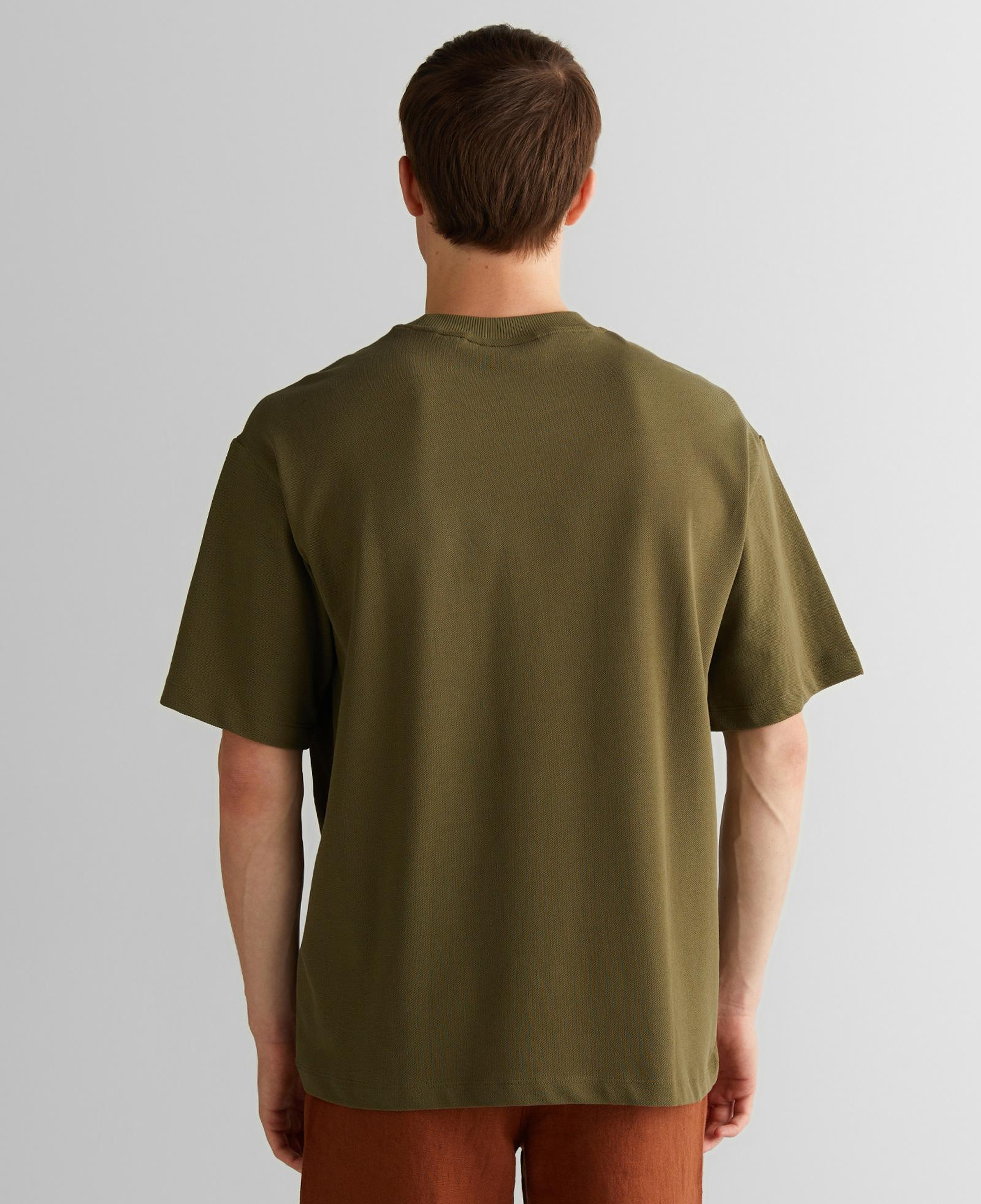 GANT Erkek Yeşil Relaxed Fit Bisiklet Yaka Logolu T-Shirt