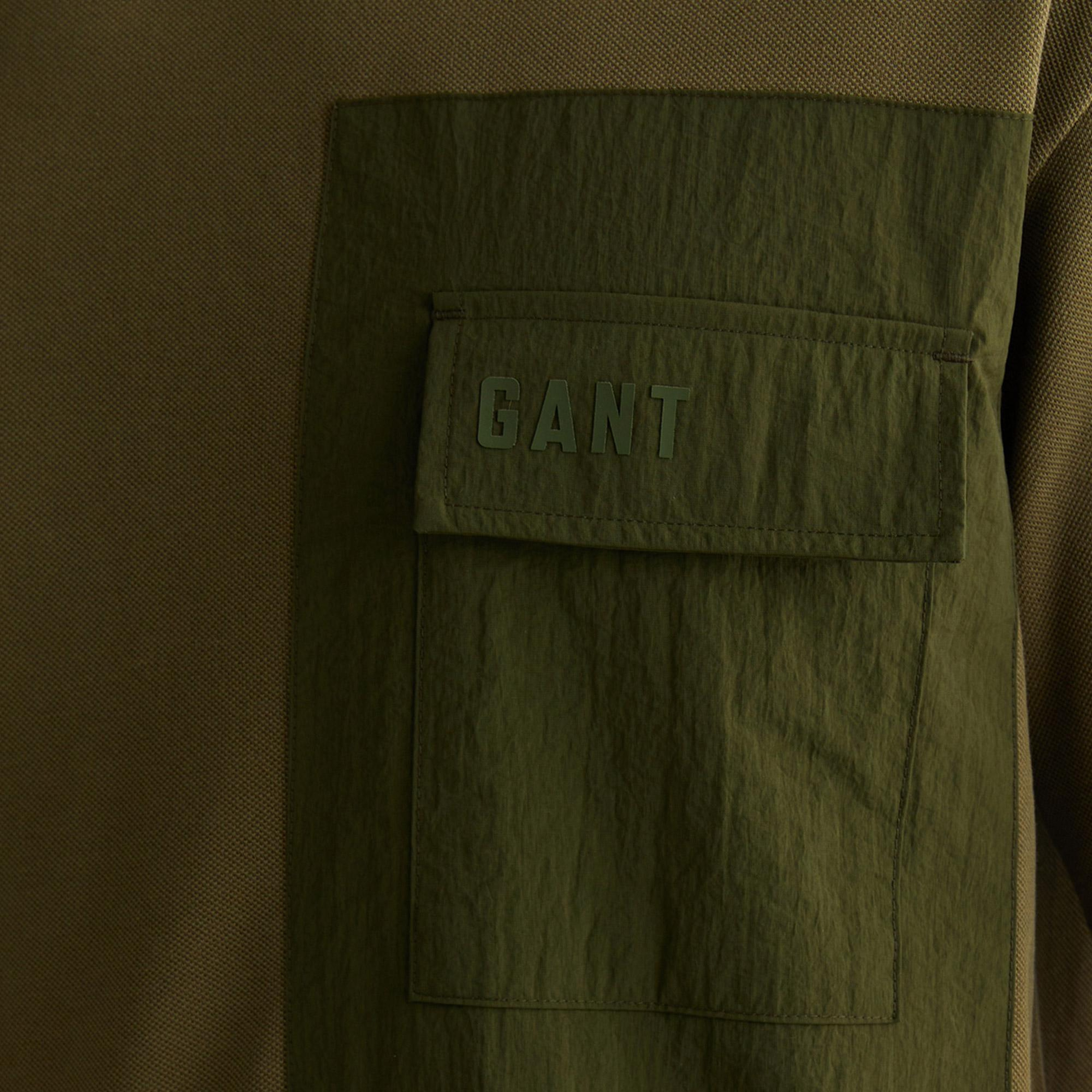 GANT Erkek Yeşil Relaxed Fit Bisiklet Yaka Logolu T-Shirt