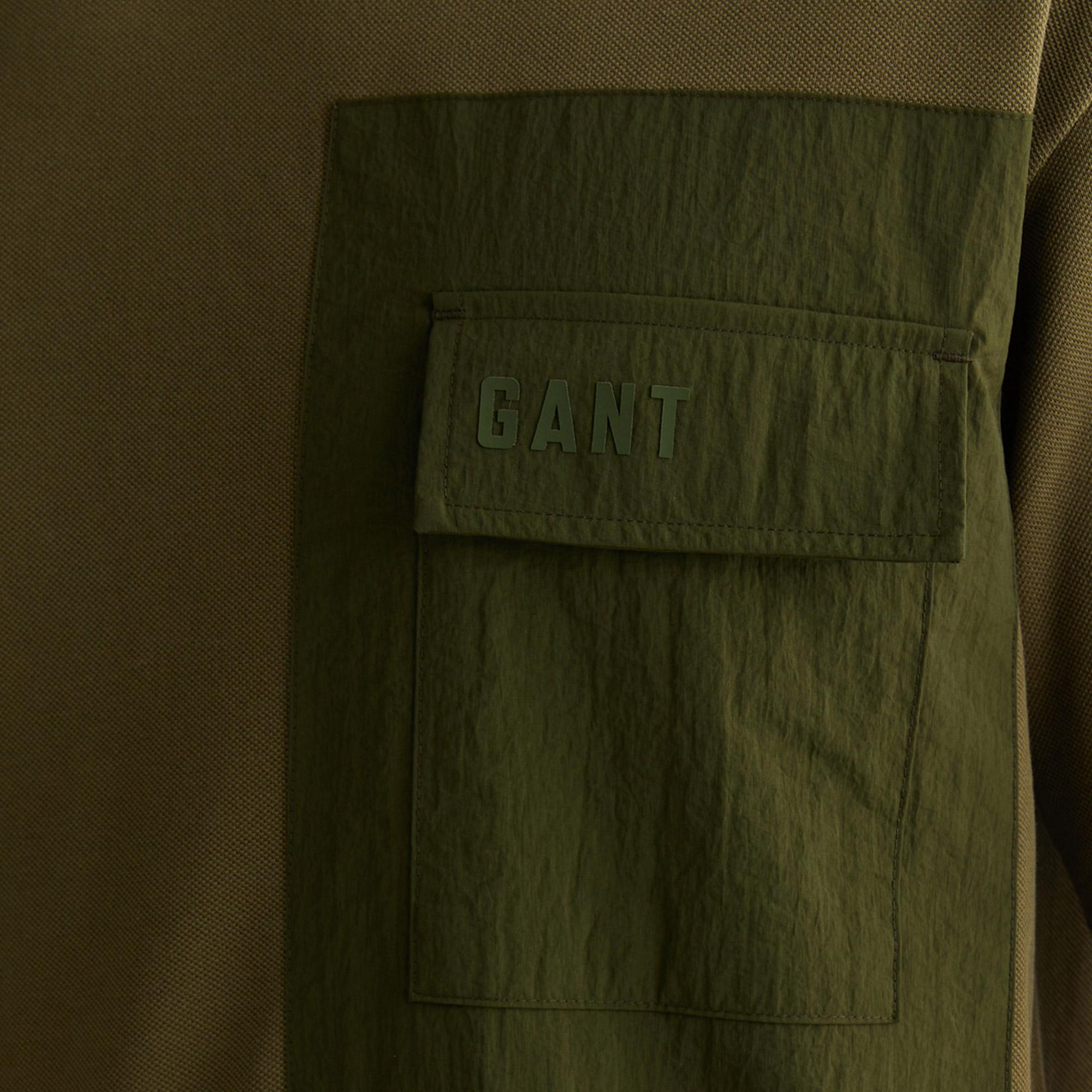 GANT Erkek Yeşil Relaxed Fit Bisiklet Yaka Logolu T-Shirt