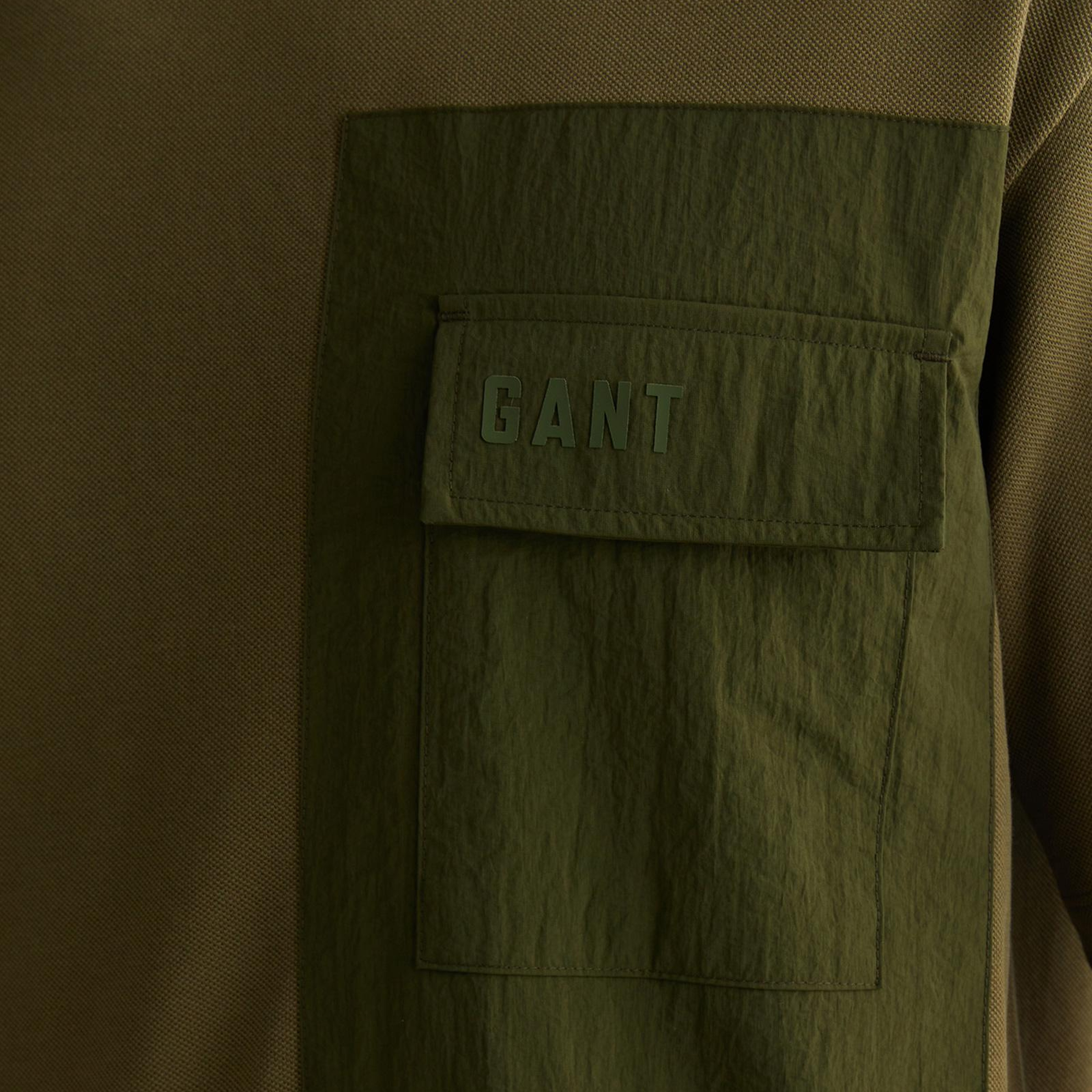 Gant Erkek Yeşil Relaxed Fit Bisiklet Yaka Logolu T-Shirt