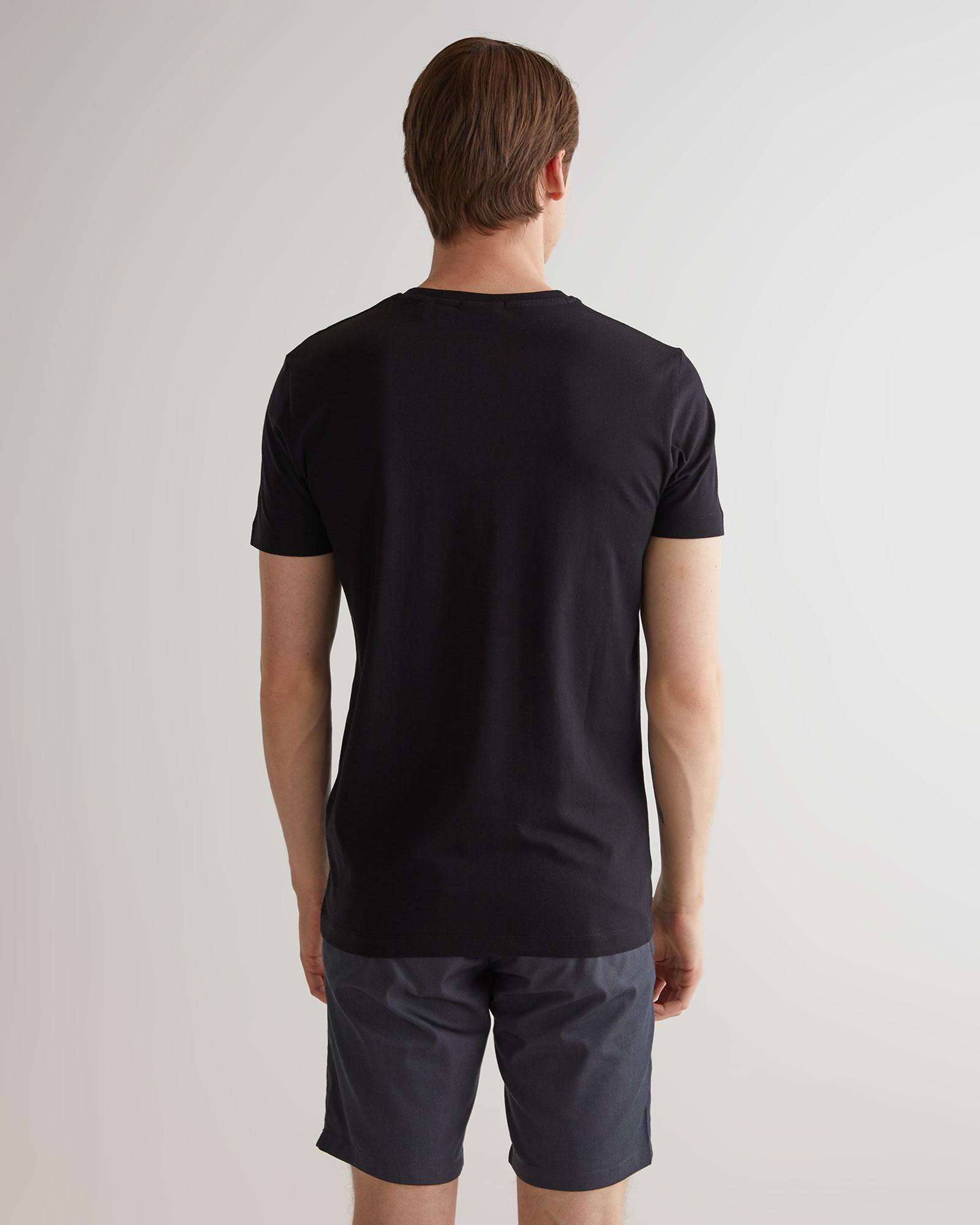 GANT Erkek Siyah Slim Fit Bisiklet Yaka T-shirt