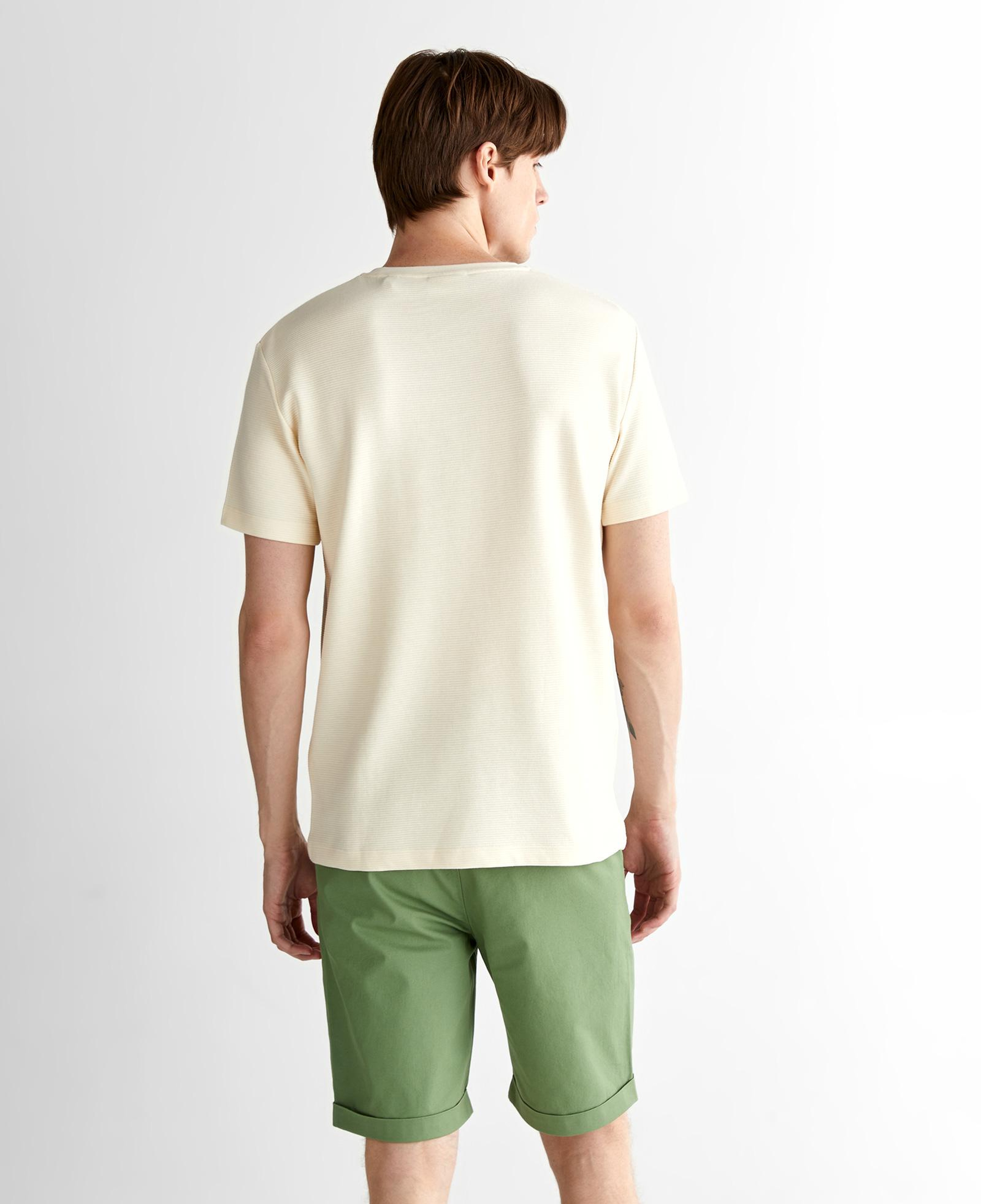 GANT Erkek Krem Bisiklet Yaka Regular Fit Logolu T-Shirt
