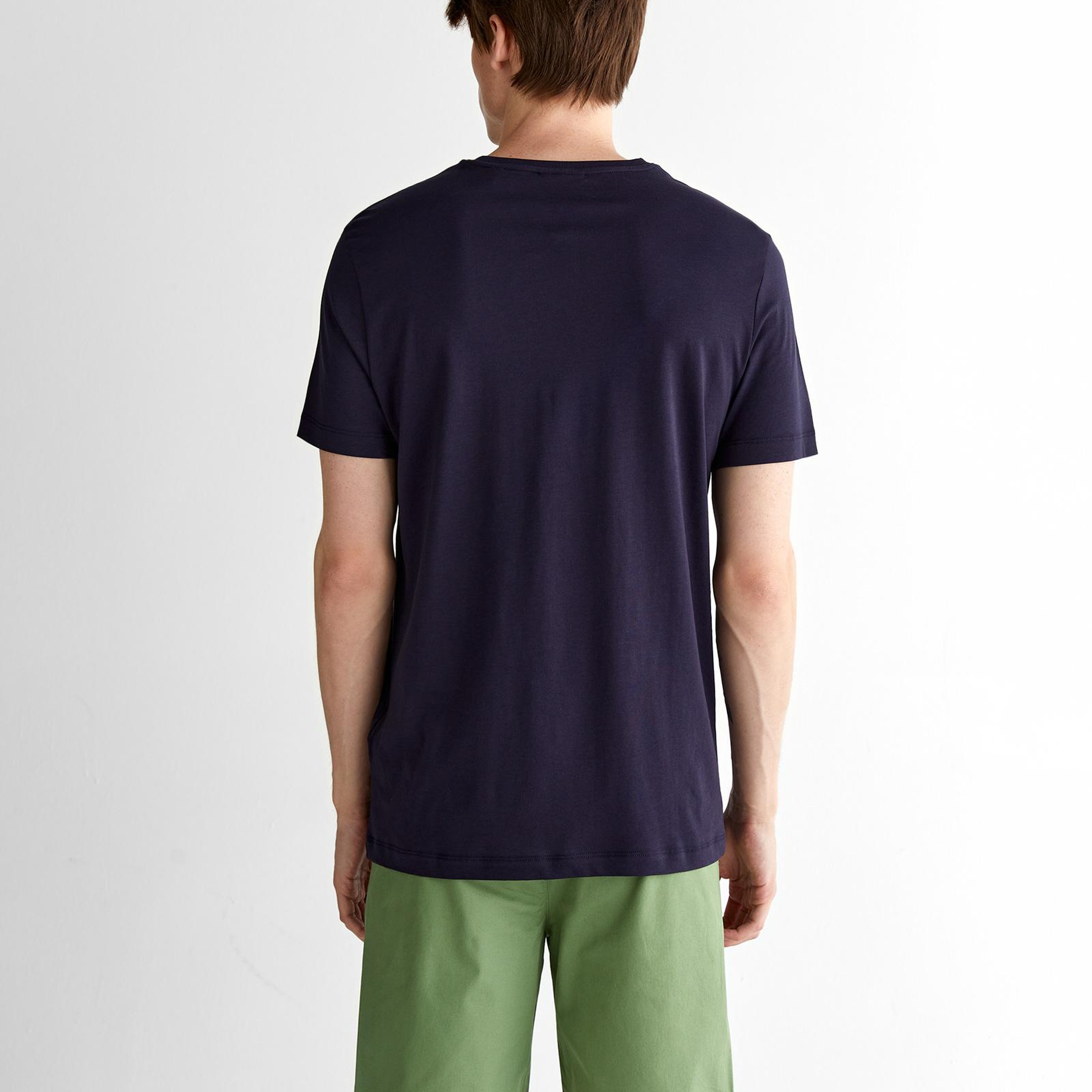 GANT Erkek Lacivert Regular Fit Bisiklet Yaka T-shirt