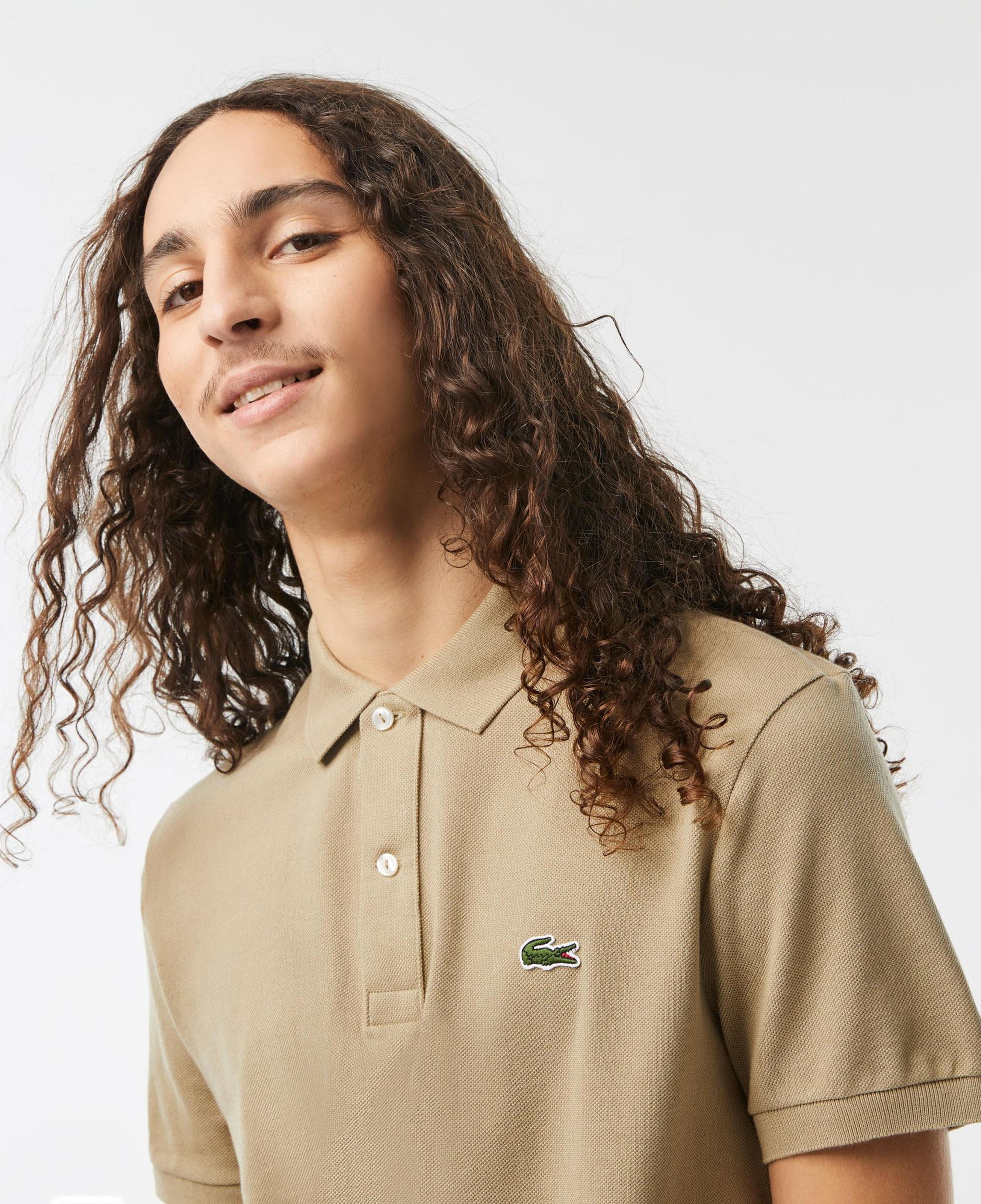 L.12.12 Erkek Slim Fit Bej Polo