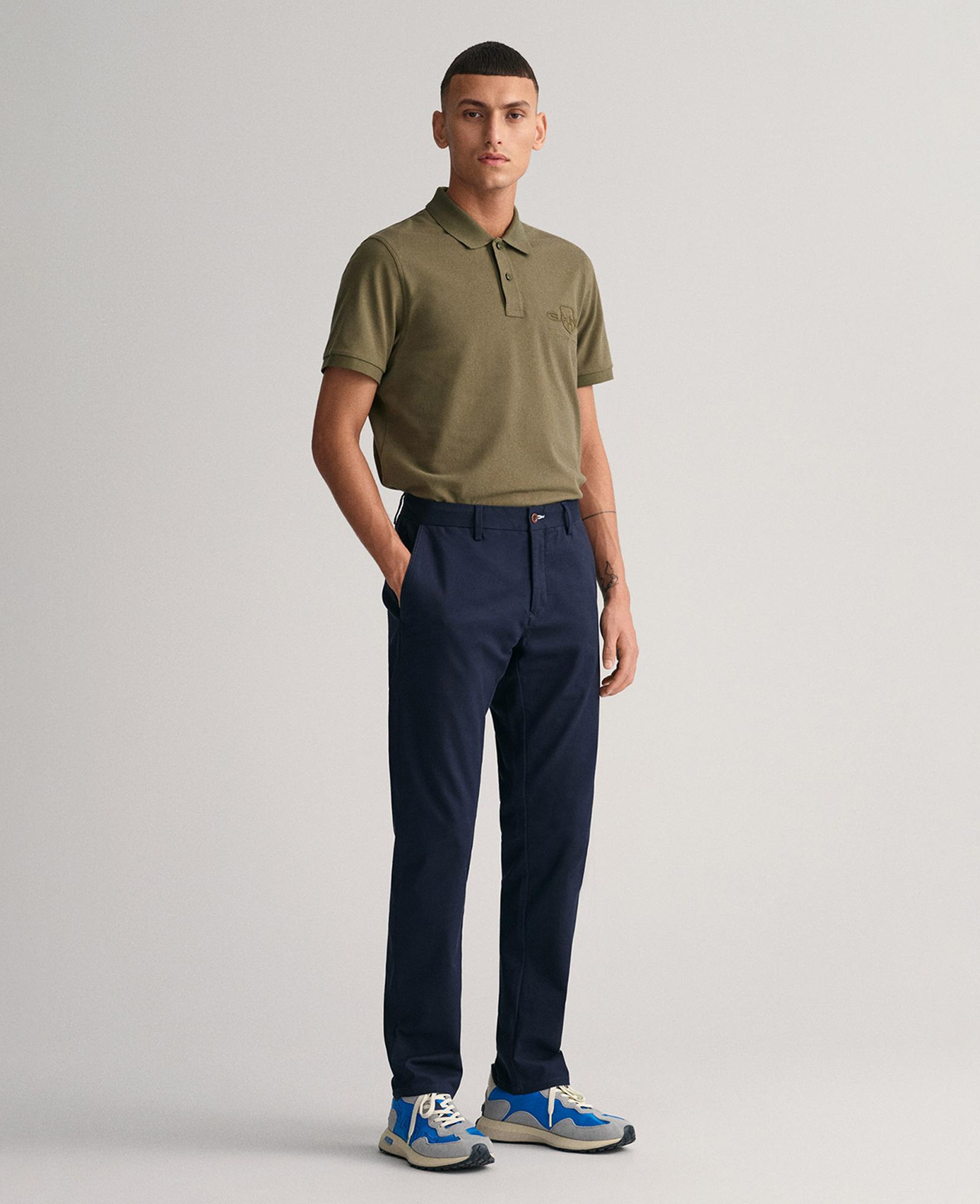 GANT Erkek Lacivert Slim Fit Chino Pantolon