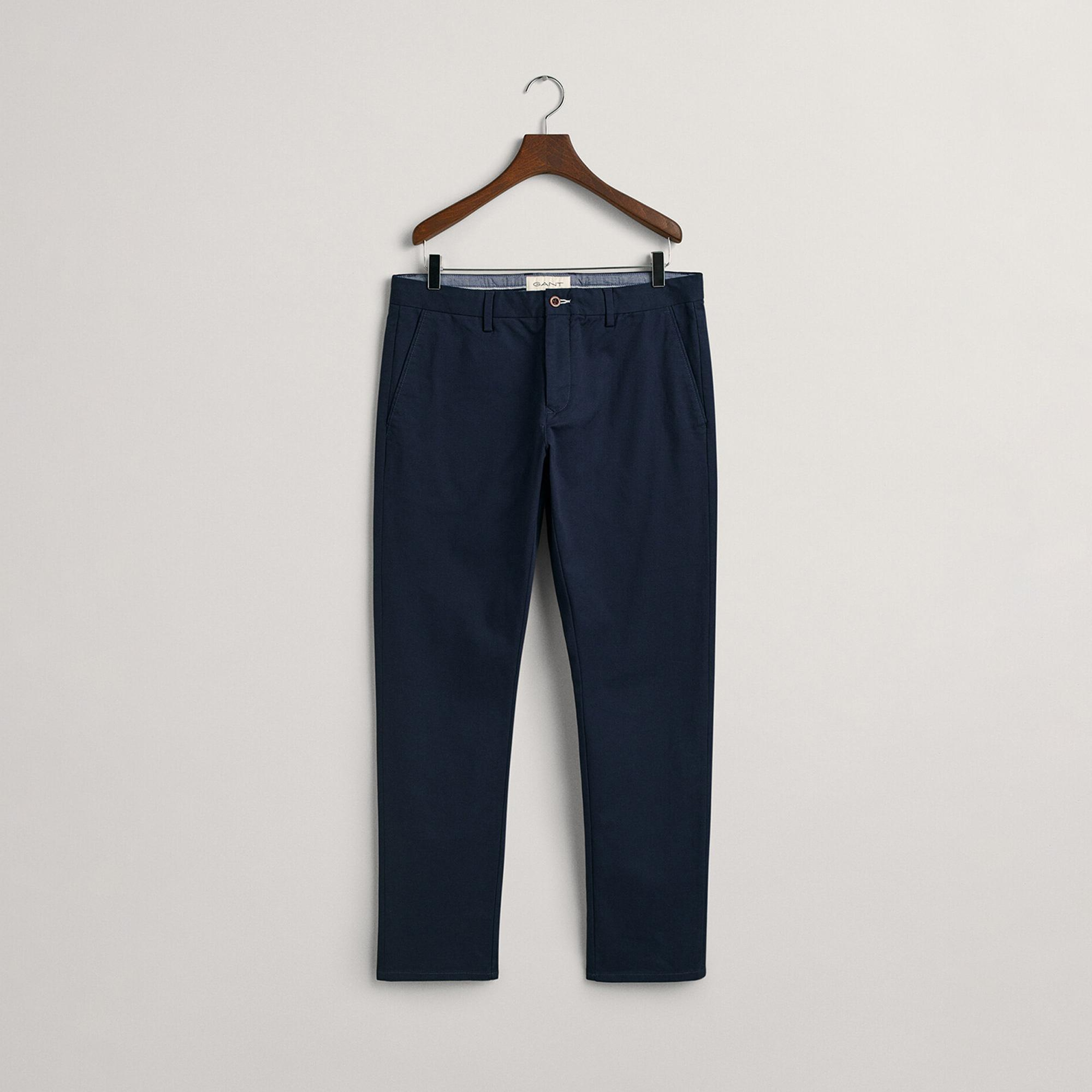 GANT Erkek Lacivert Slim Fit Chino Pantolon