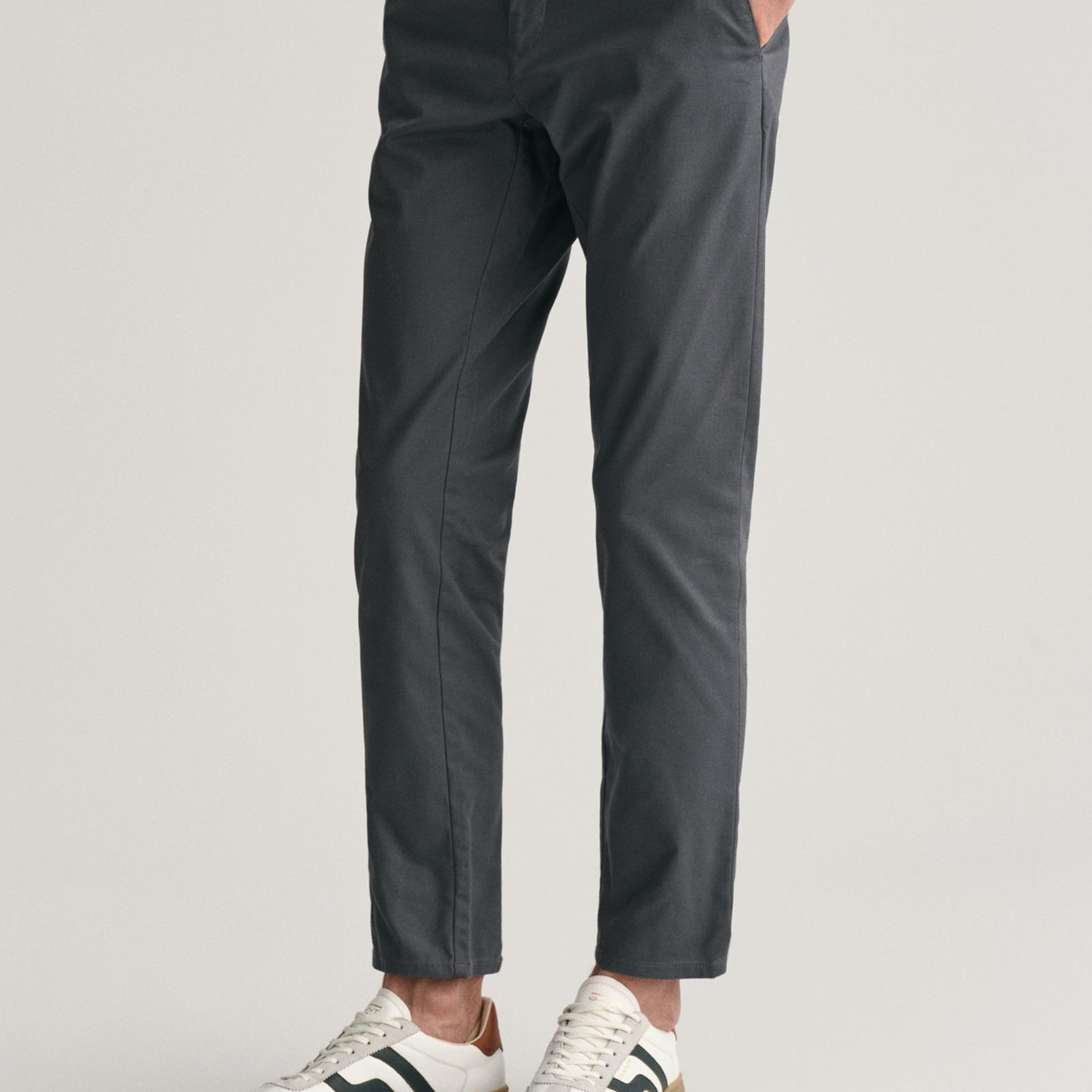 Gant Erkek Gri Slim Fit Chino Pantolon