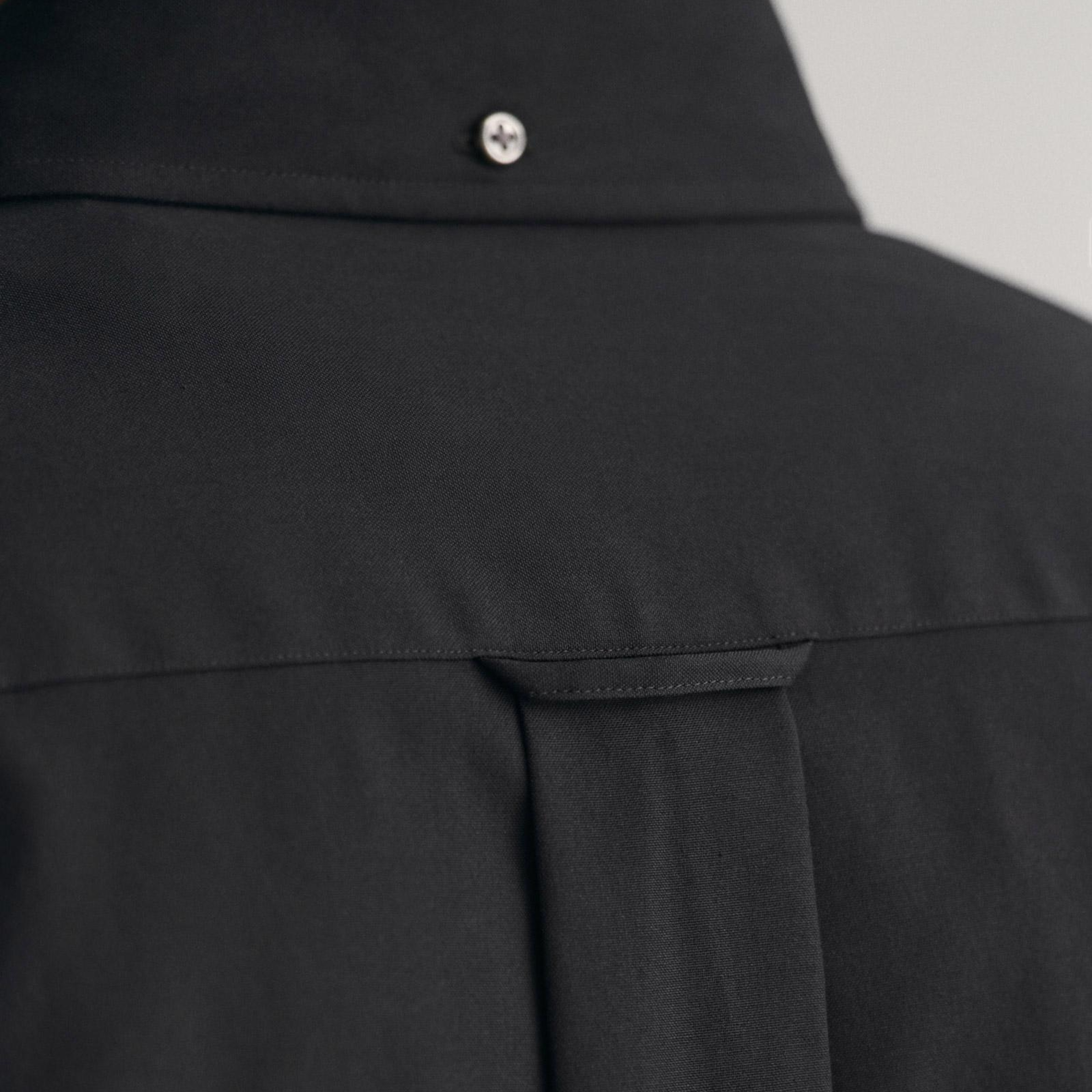 GANT Erkek Siyah Regular Fit Düğmeli Yaka Oxford Gömlek