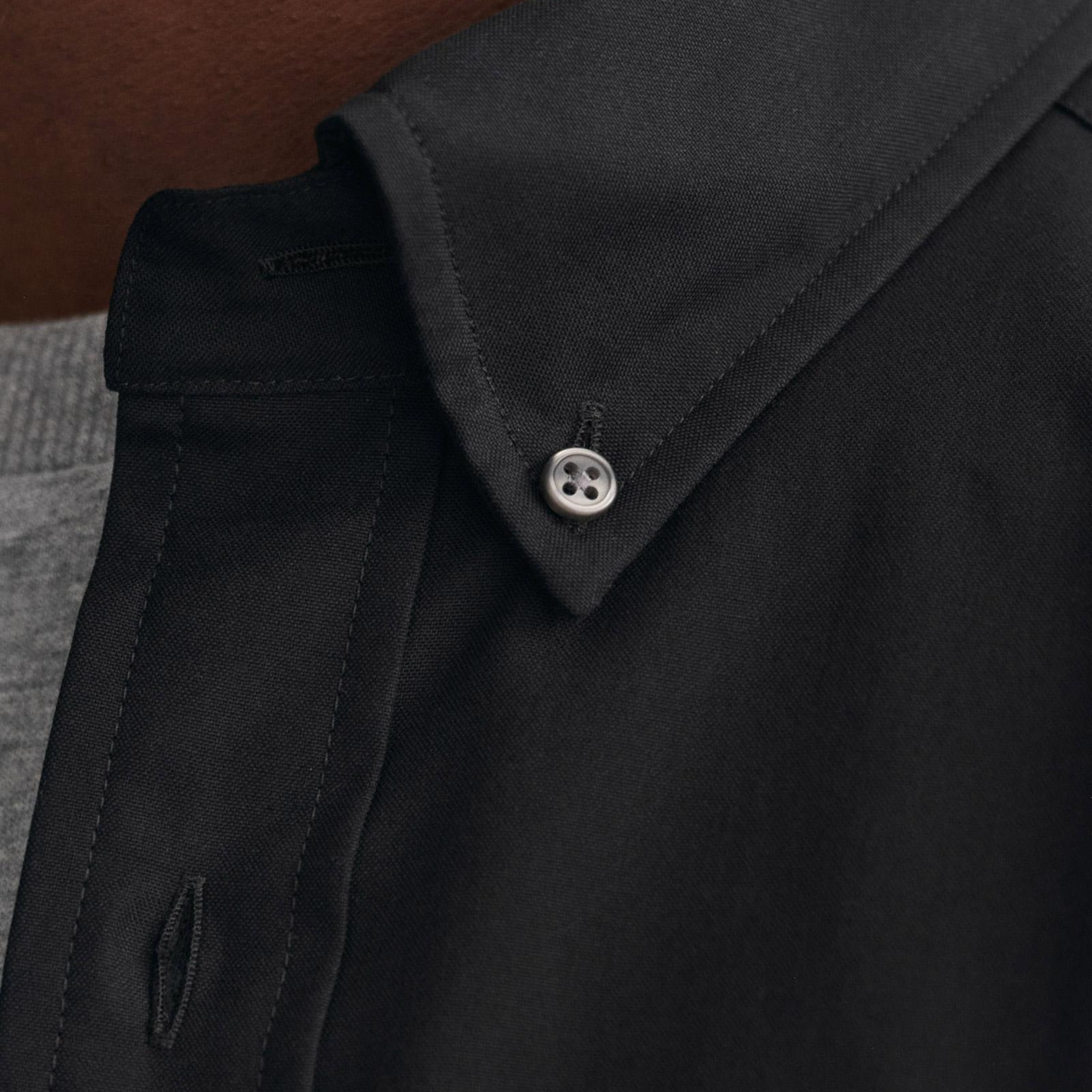 GANT Erkek Siyah Regular Fit Düğmeli Yaka Oxford Gömlek