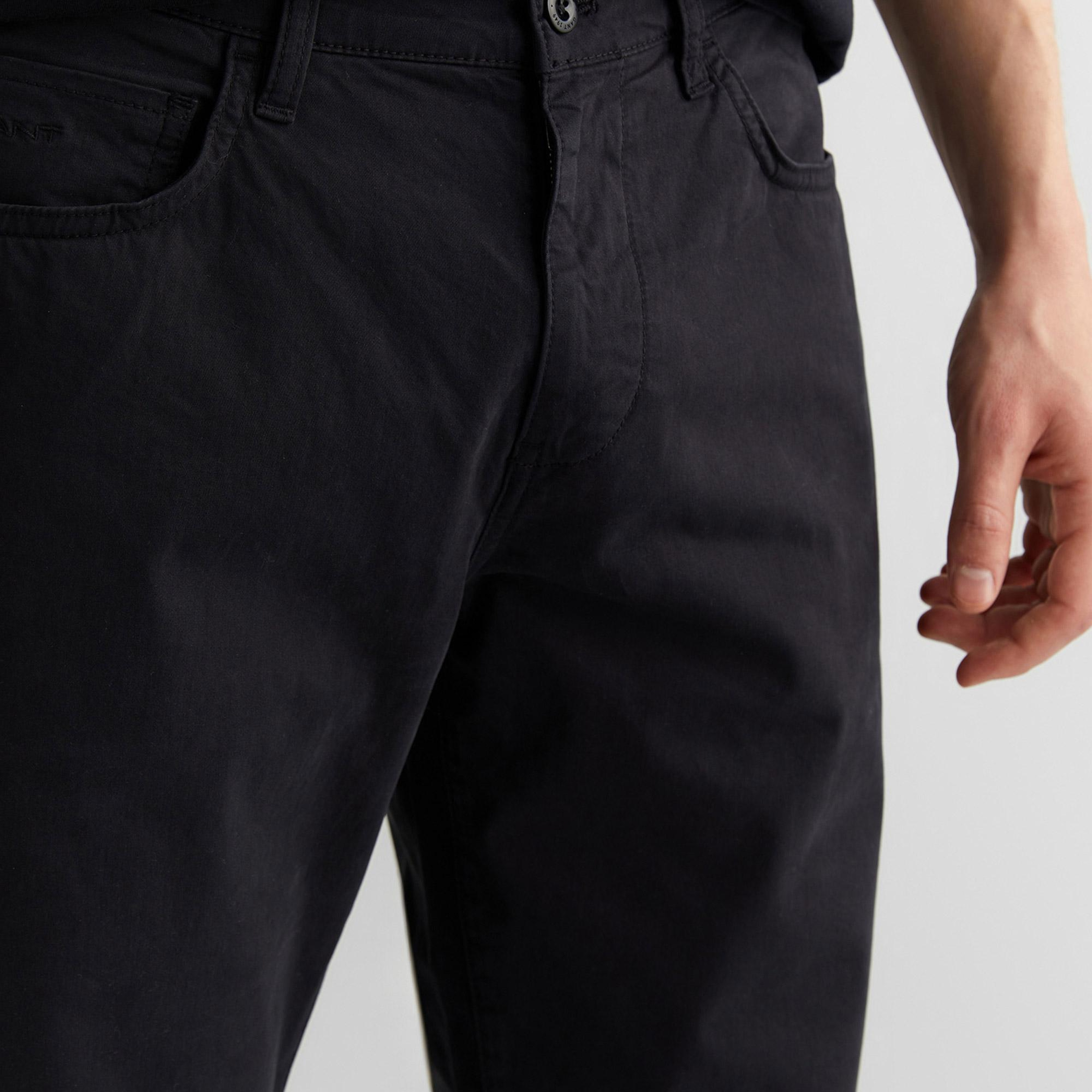 GANT Erkek Siyah Regular Fit Pantolon