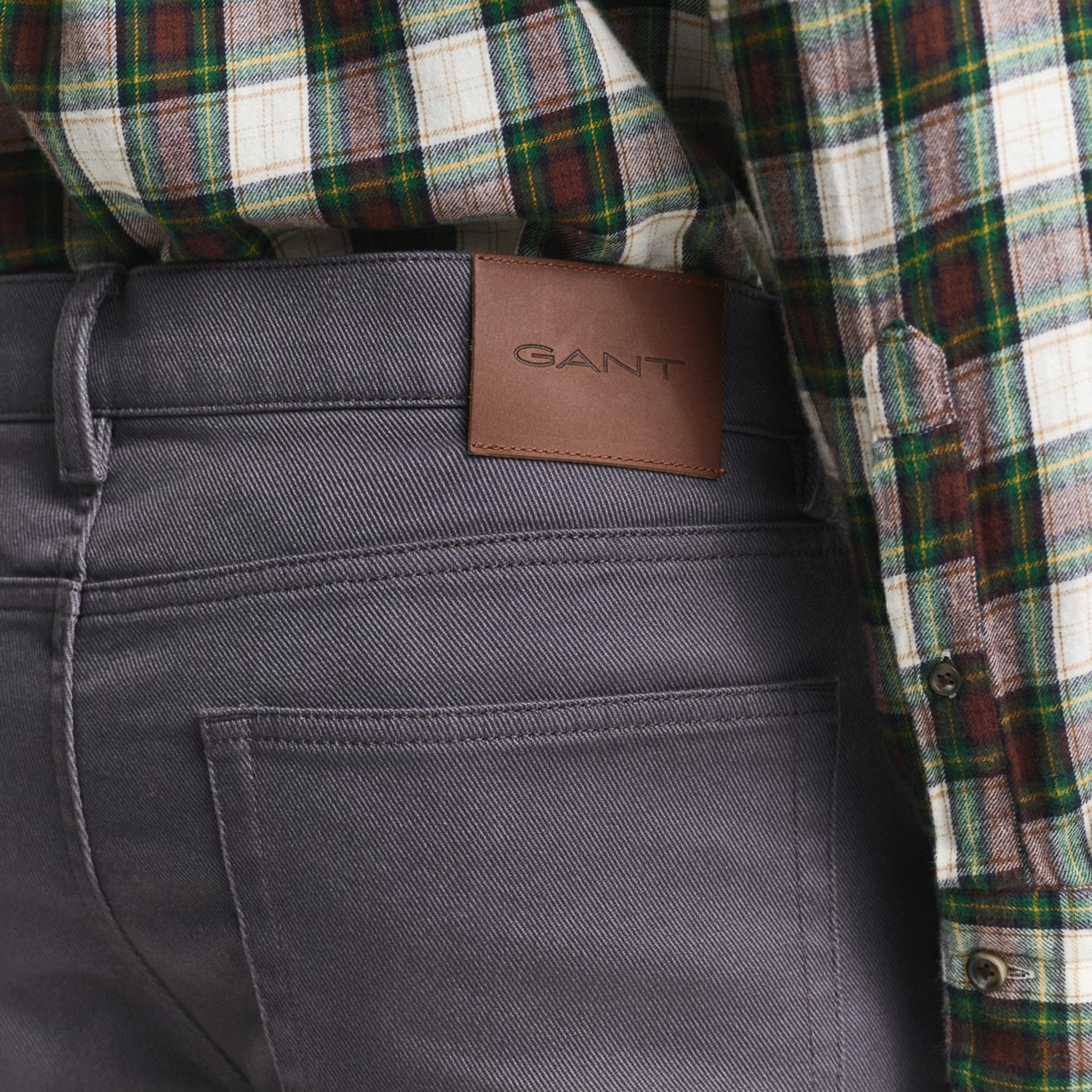 GANT Erkek Gri Regular Fit Soft Twill Jean