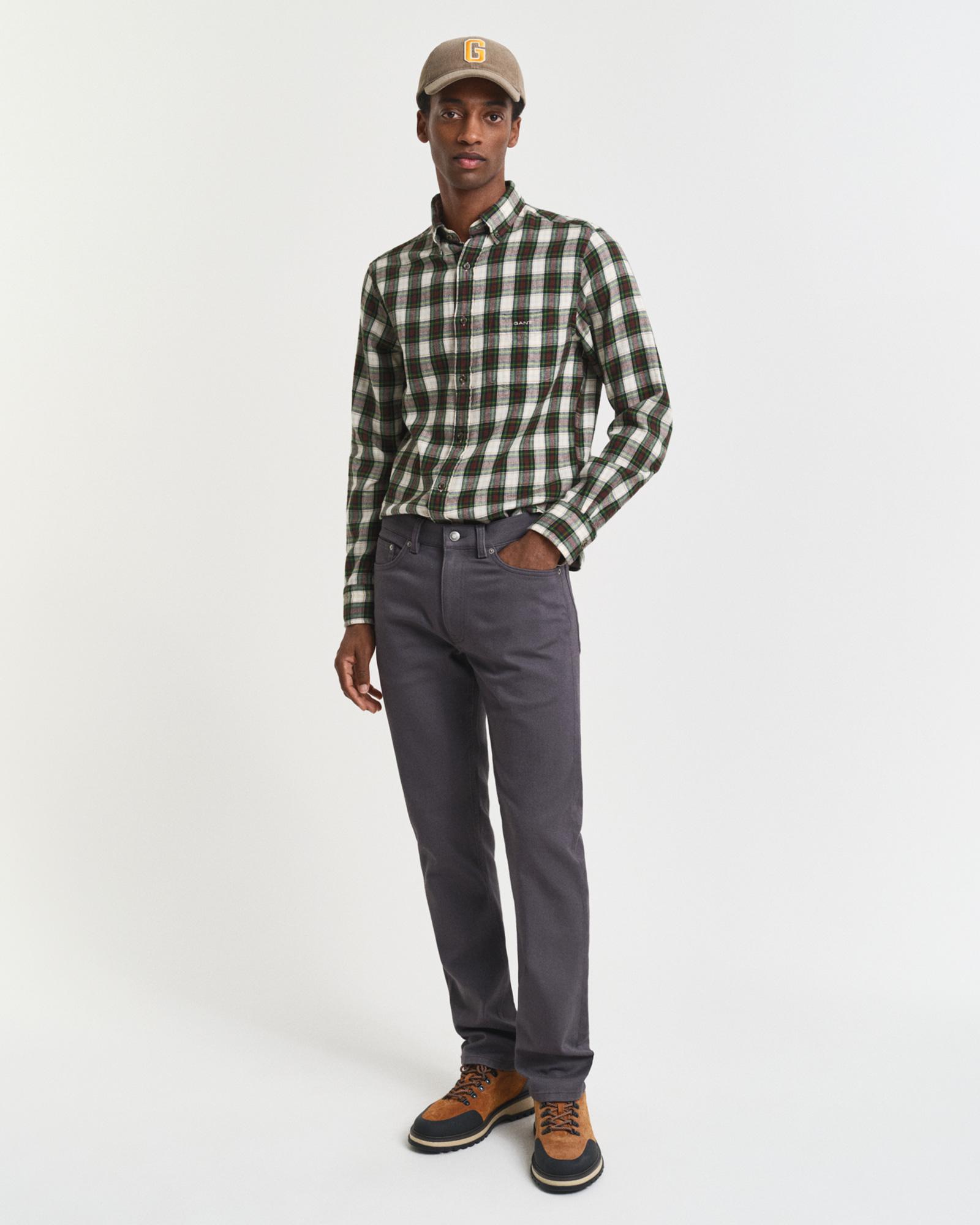 GANT Erkek Gri Regular Fit Soft Twill Jean