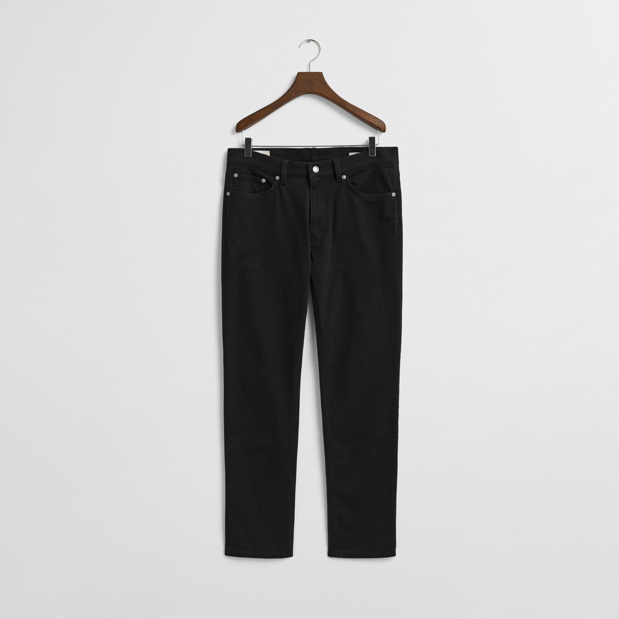 GANT Erkek Siyah Regular Fit Soft Twill Jean
