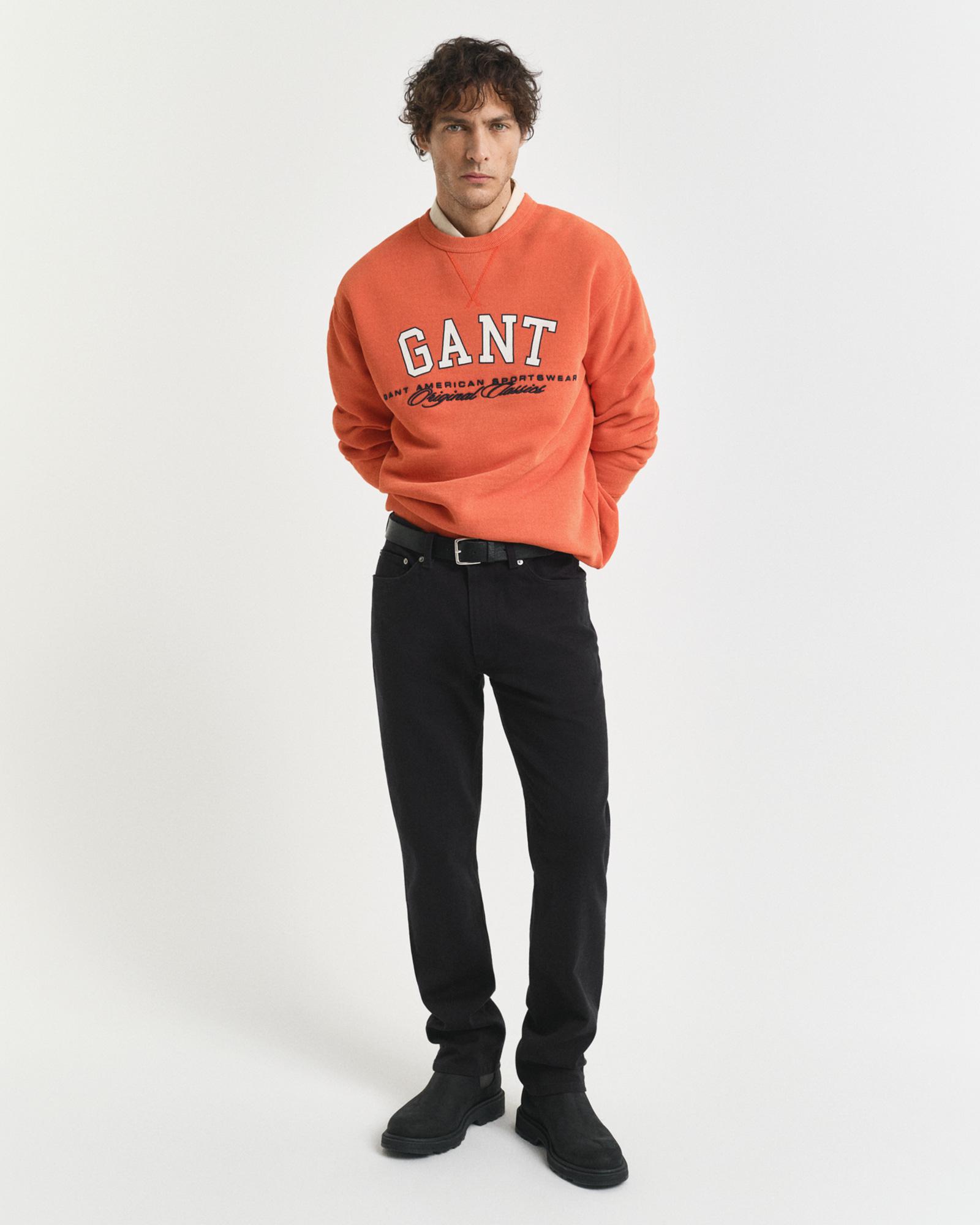 GANT Erkek Siyah Regular Fit Soft Twill Jean
