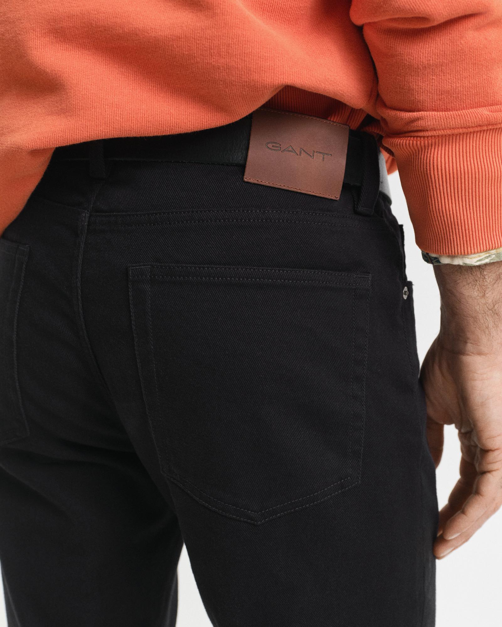 GANT Erkek Siyah Regular Fit Soft Twill Jean