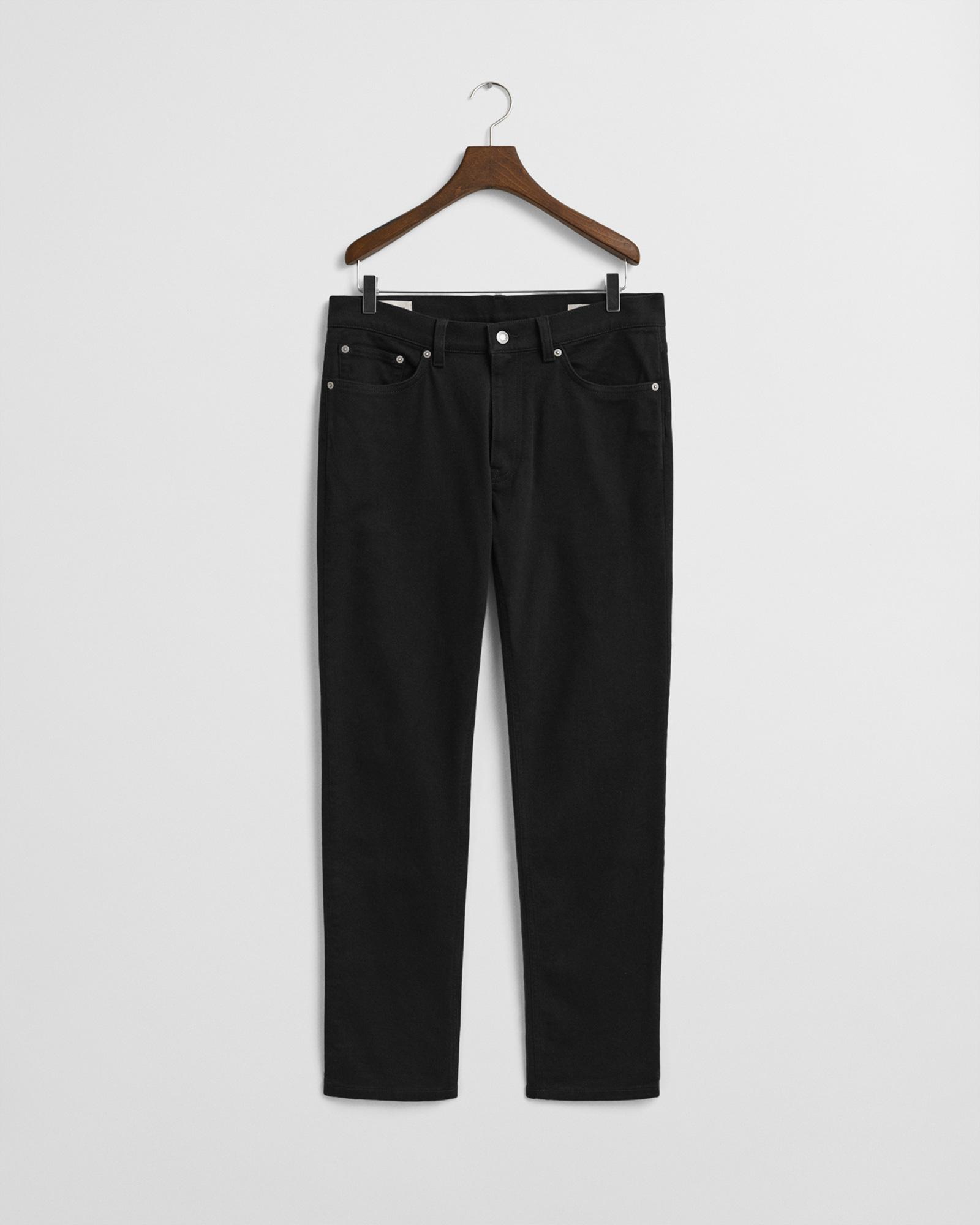 GANT Erkek Siyah Regular Fit Soft Twill Jean