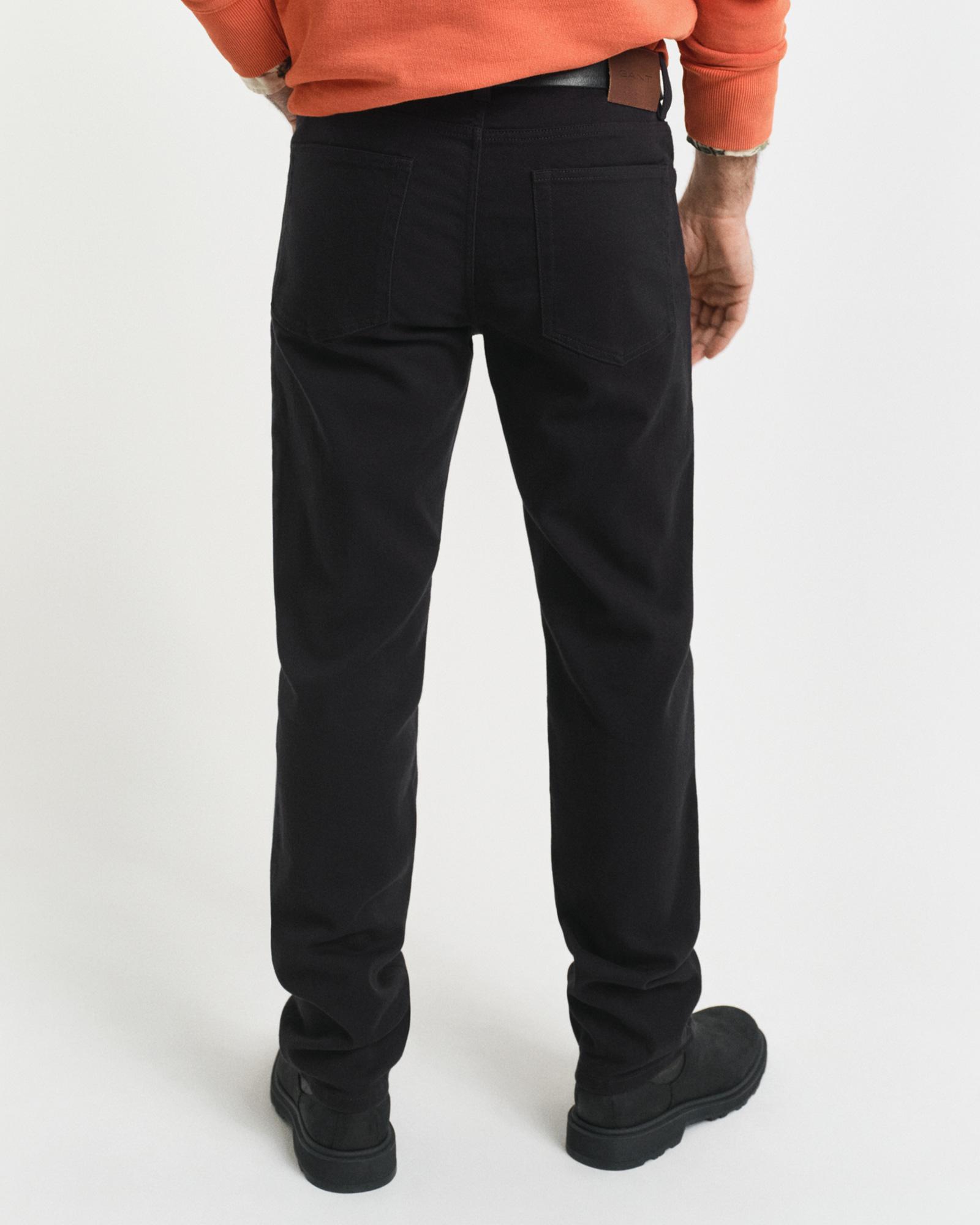 GANT Erkek Siyah Regular Fit Soft Twill Jean