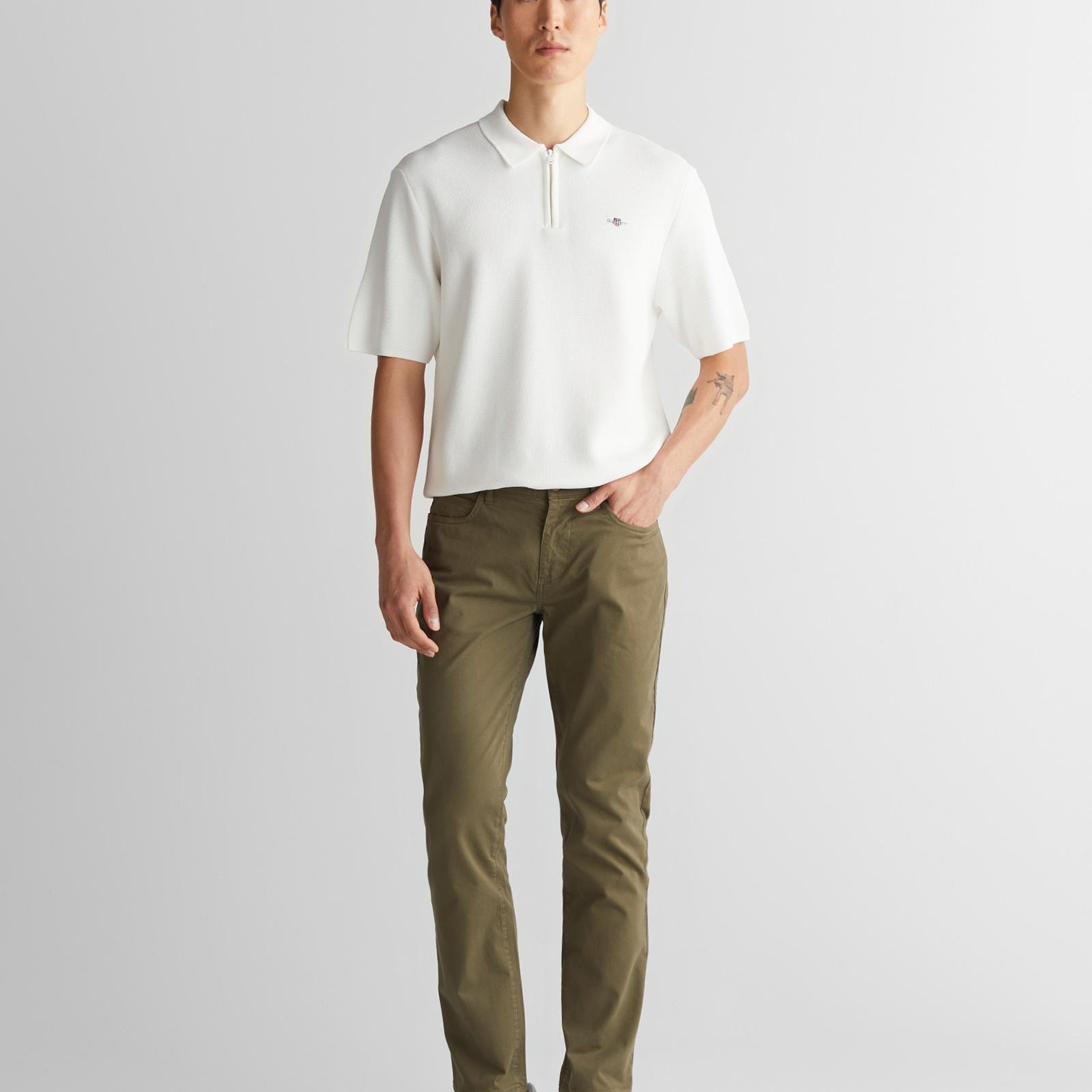 GANT Erkek Yeşil Regular Fit Pantolon