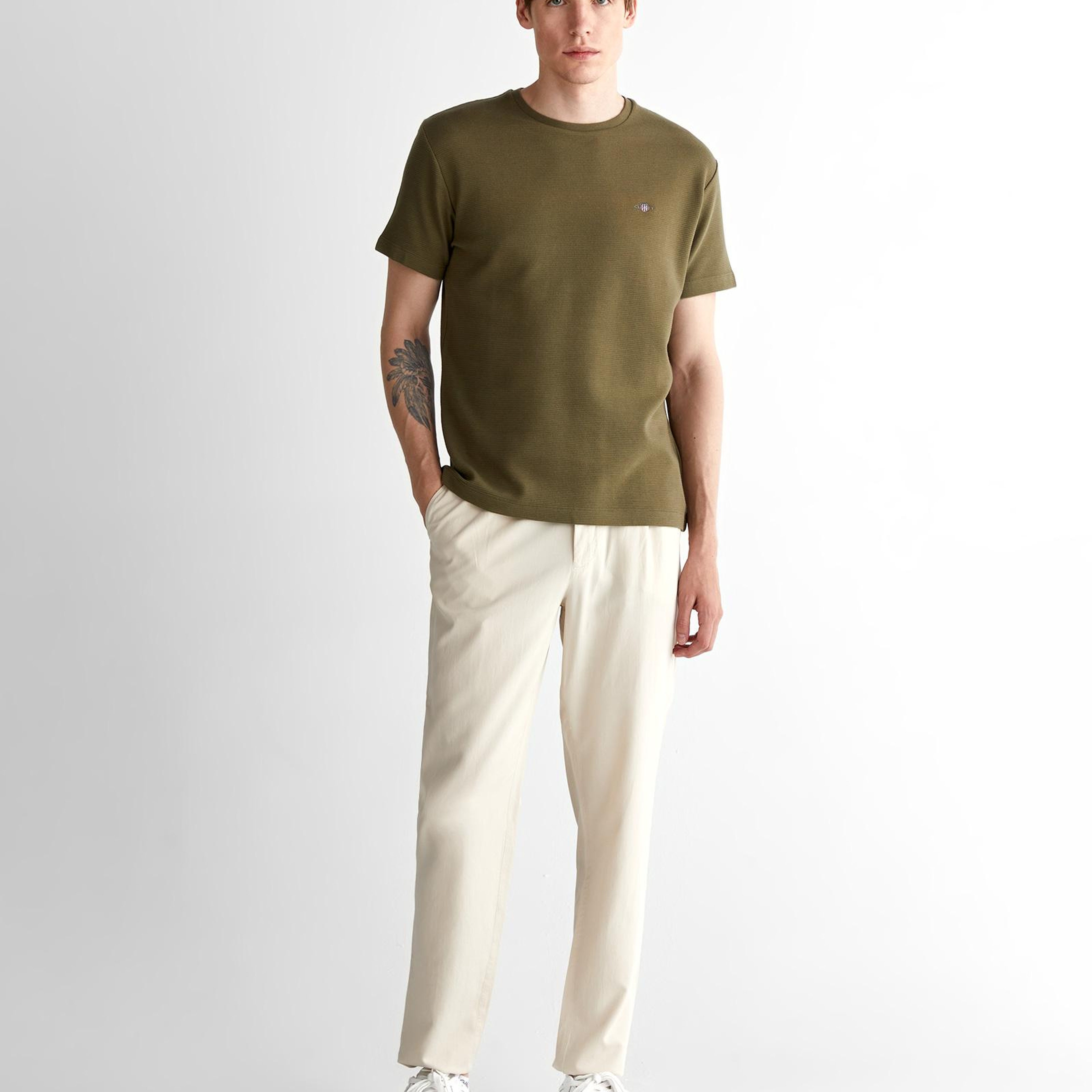 GANT Erkek Krem Jogger Fit Pantolon