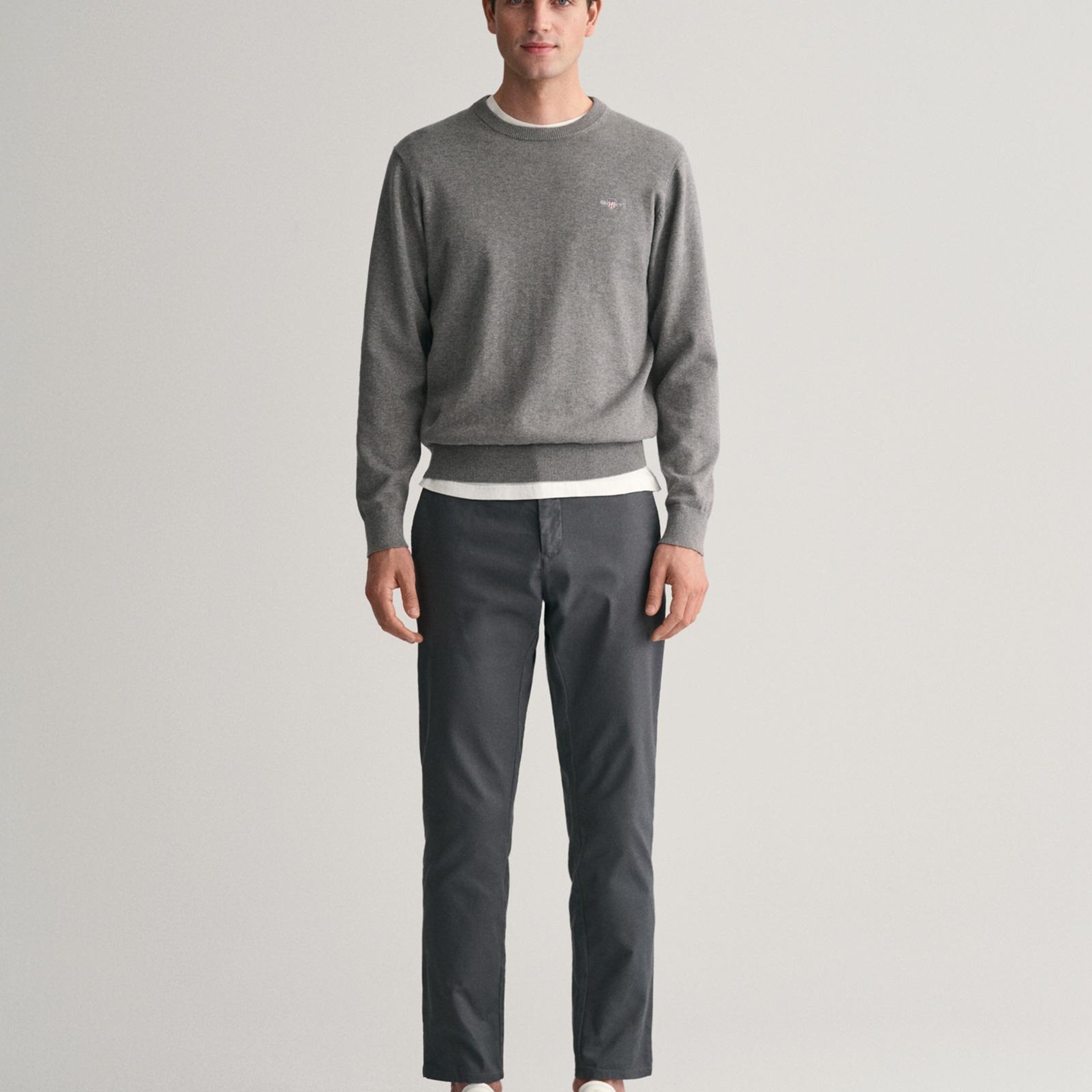 GANT Erkek Gri Slim Fit Chino Pantolon