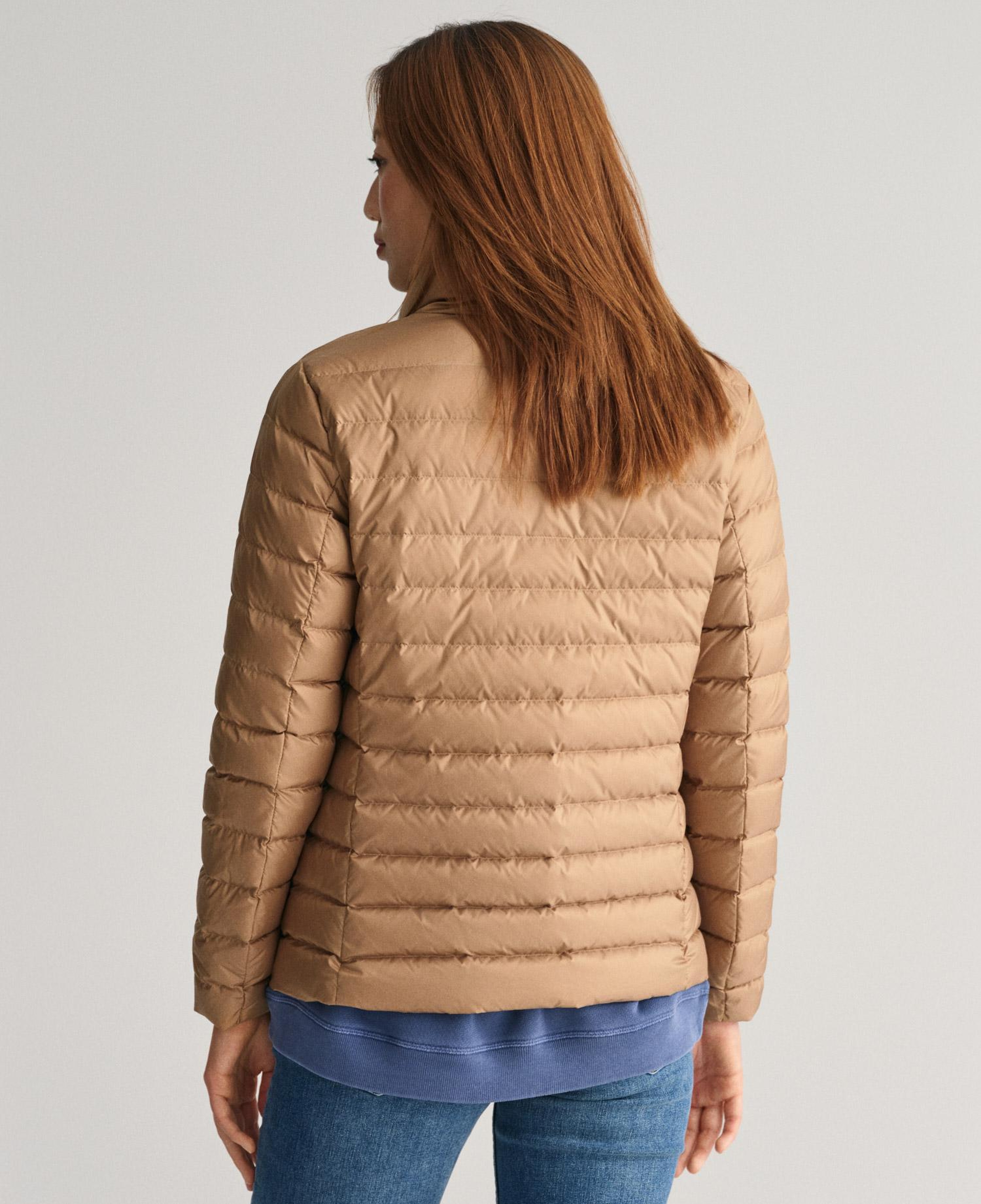 GANT Kadın Kahverengi Dik Yaka Kapitone Mont