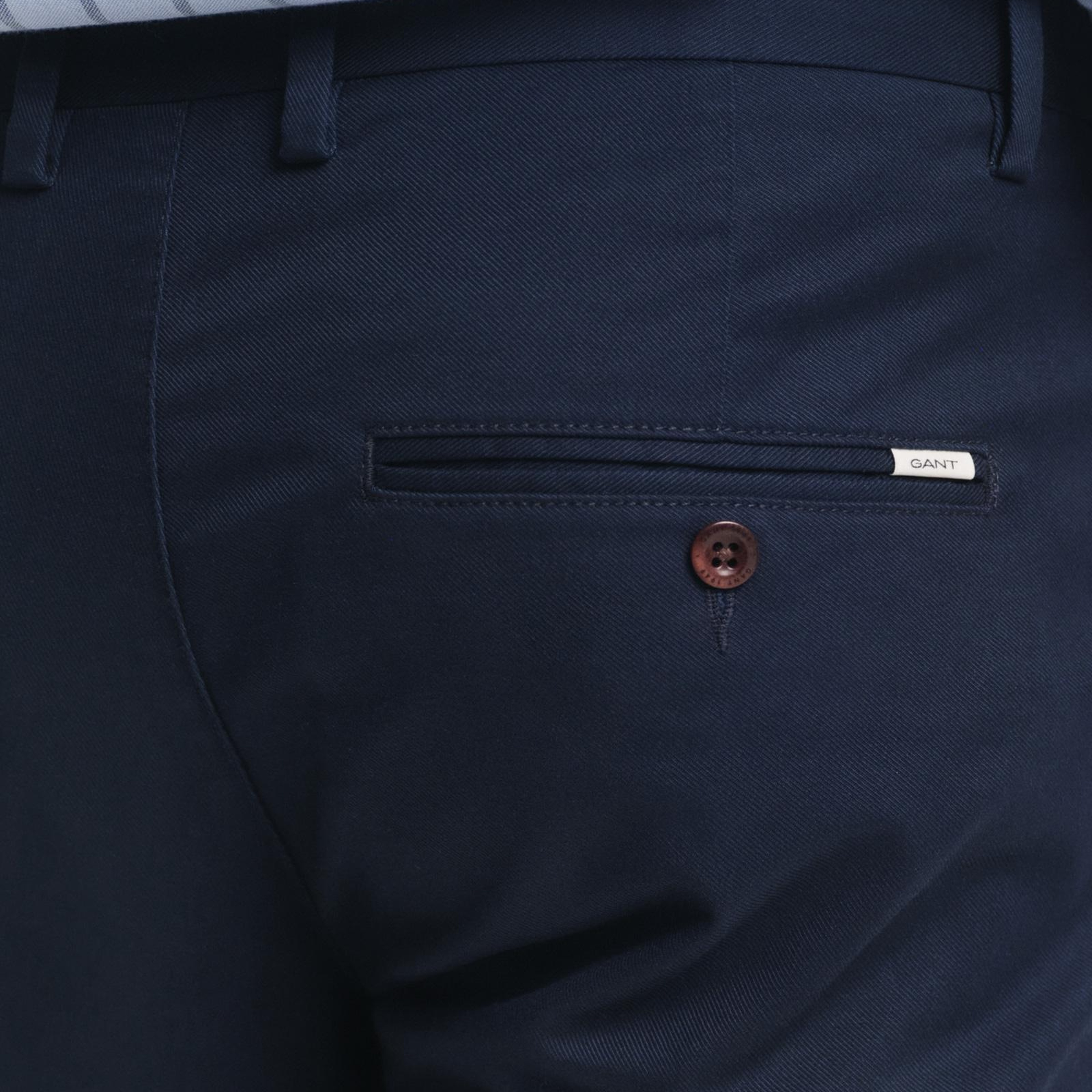 GANT Erkek Lacivert Slim Fit Chino Pantolon