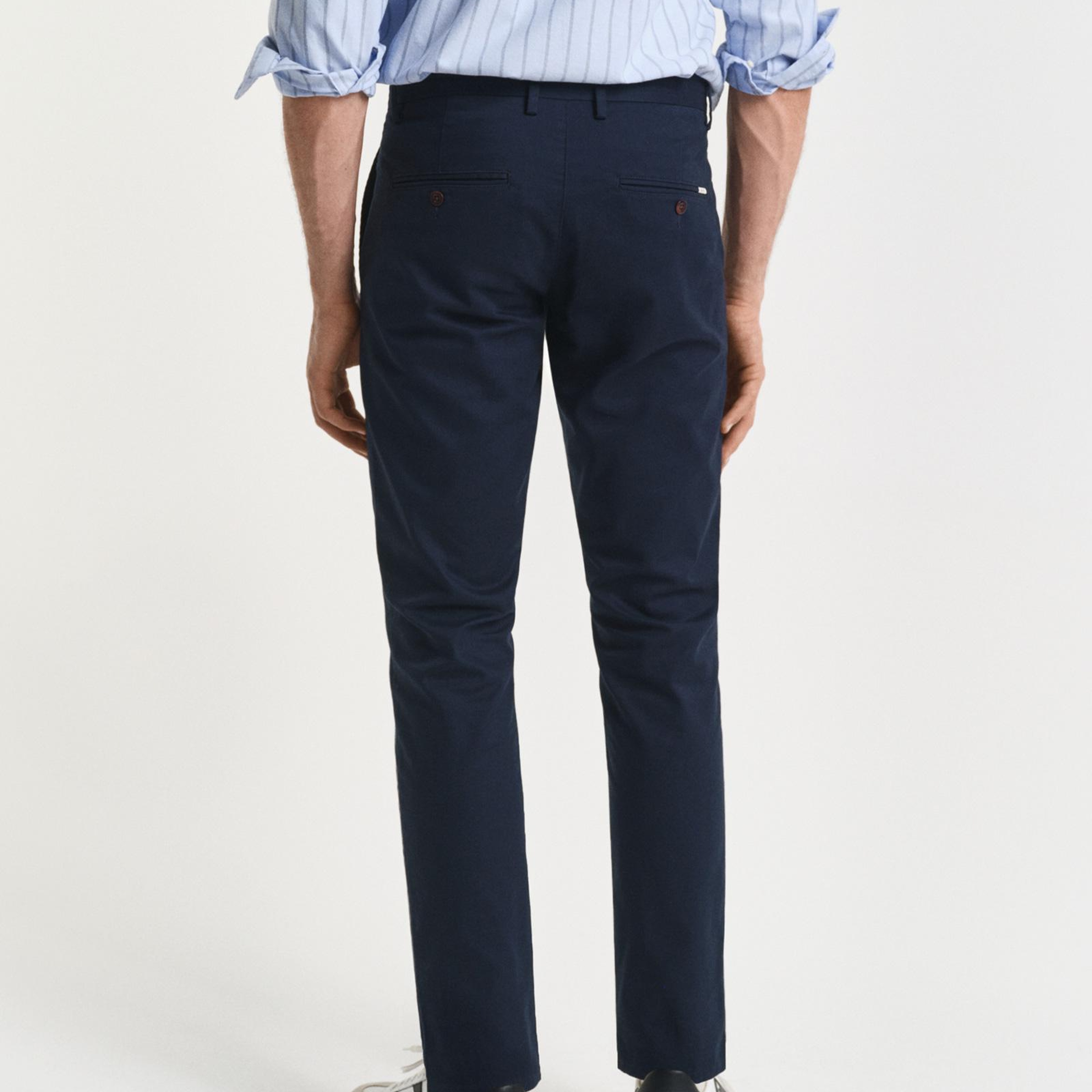 GANT Erkek Lacivert Slim Fit Chino Pantolon