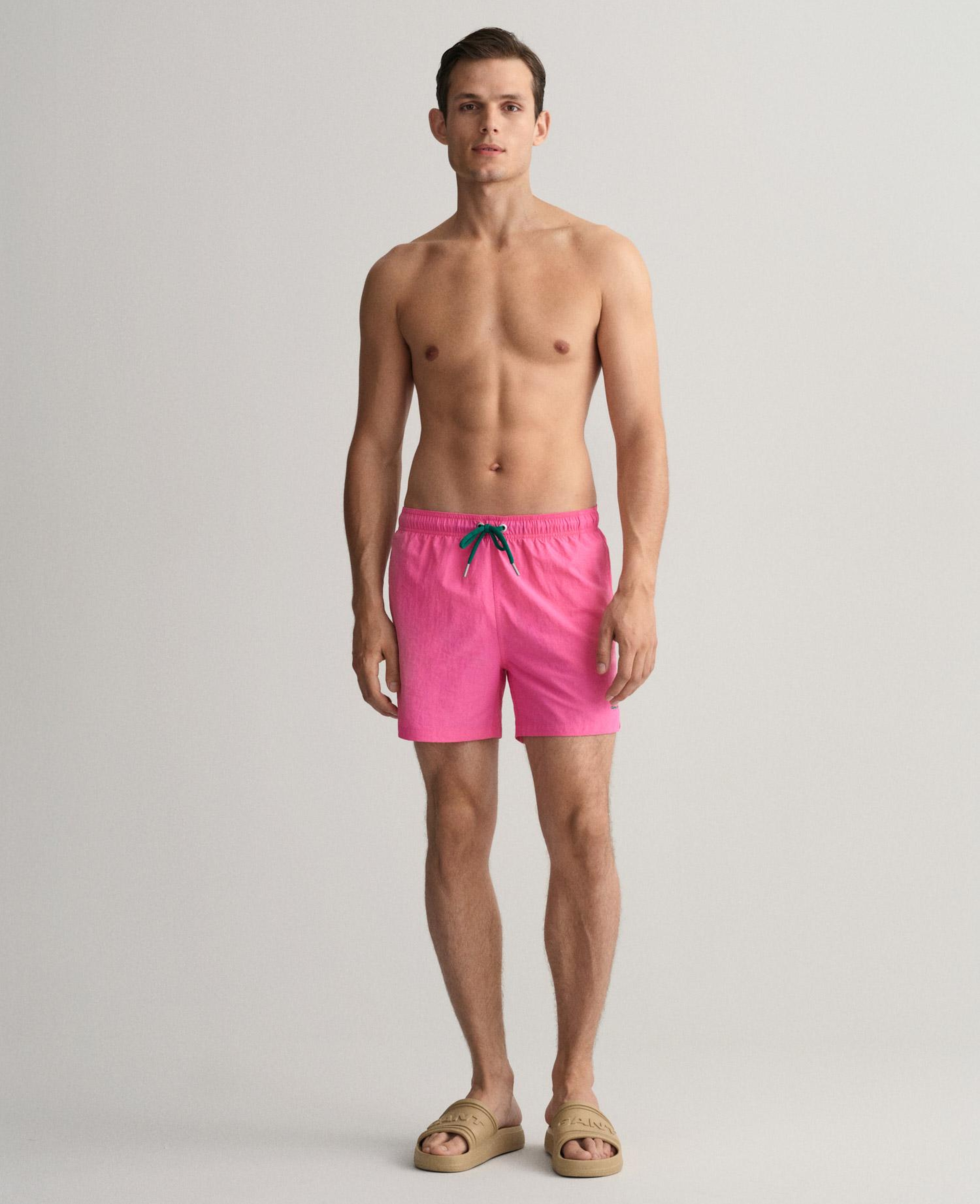 GANT Erkek Pembe Classic Fit Deniz Şortu