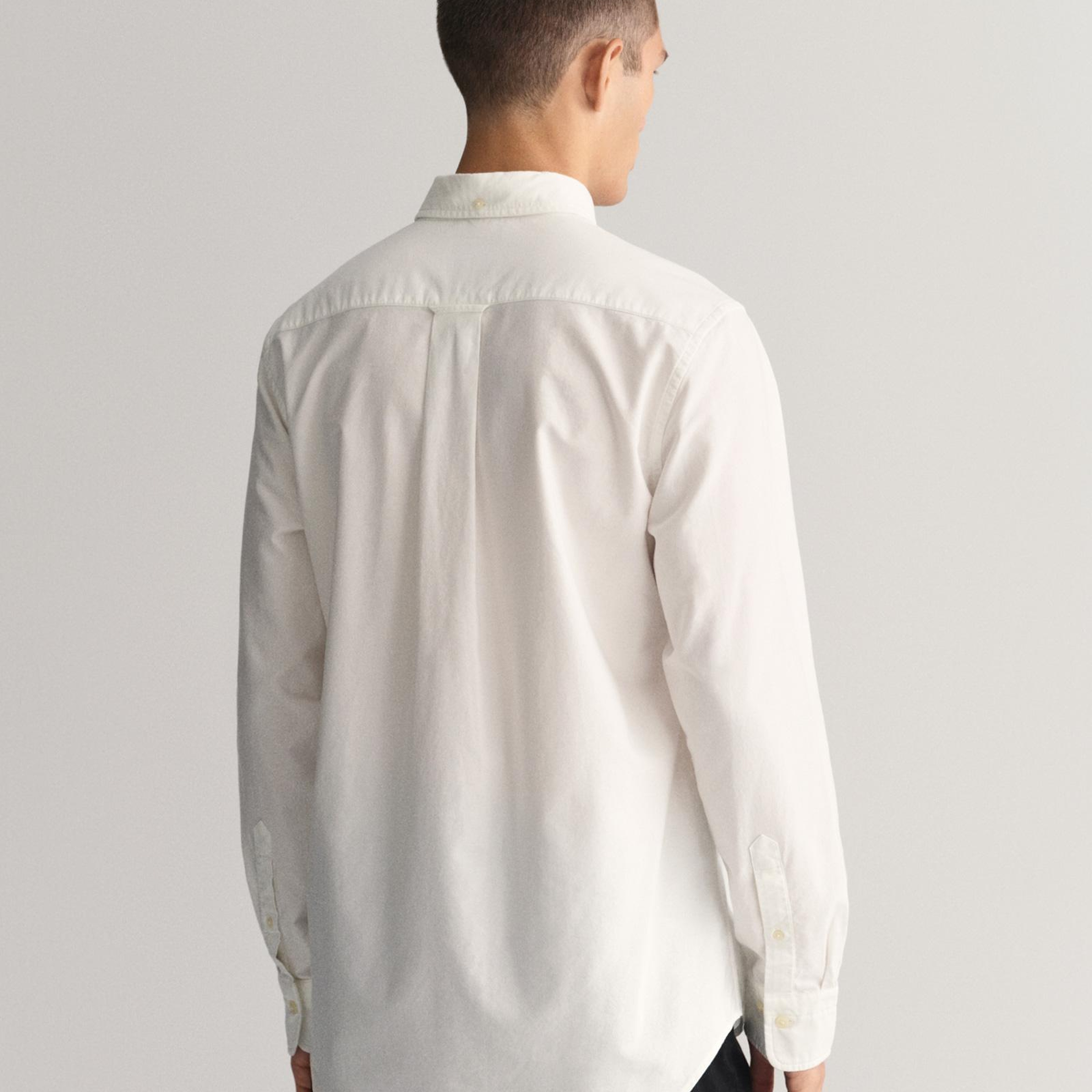 GANT Erkek Beyaz Regular Fit Logolu Gömlek