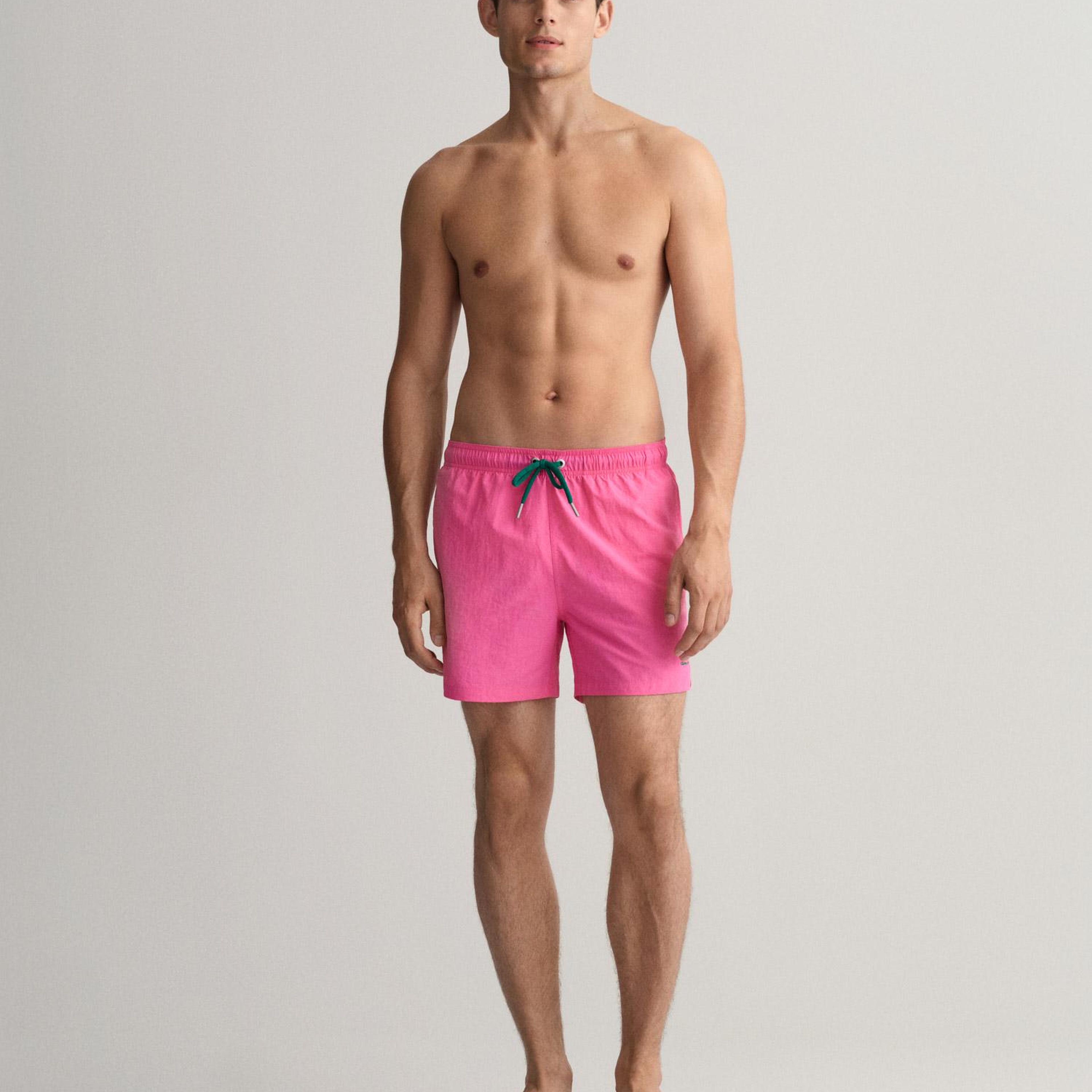 GANT Erkek Pembe Classic Fit Deniz Şortu