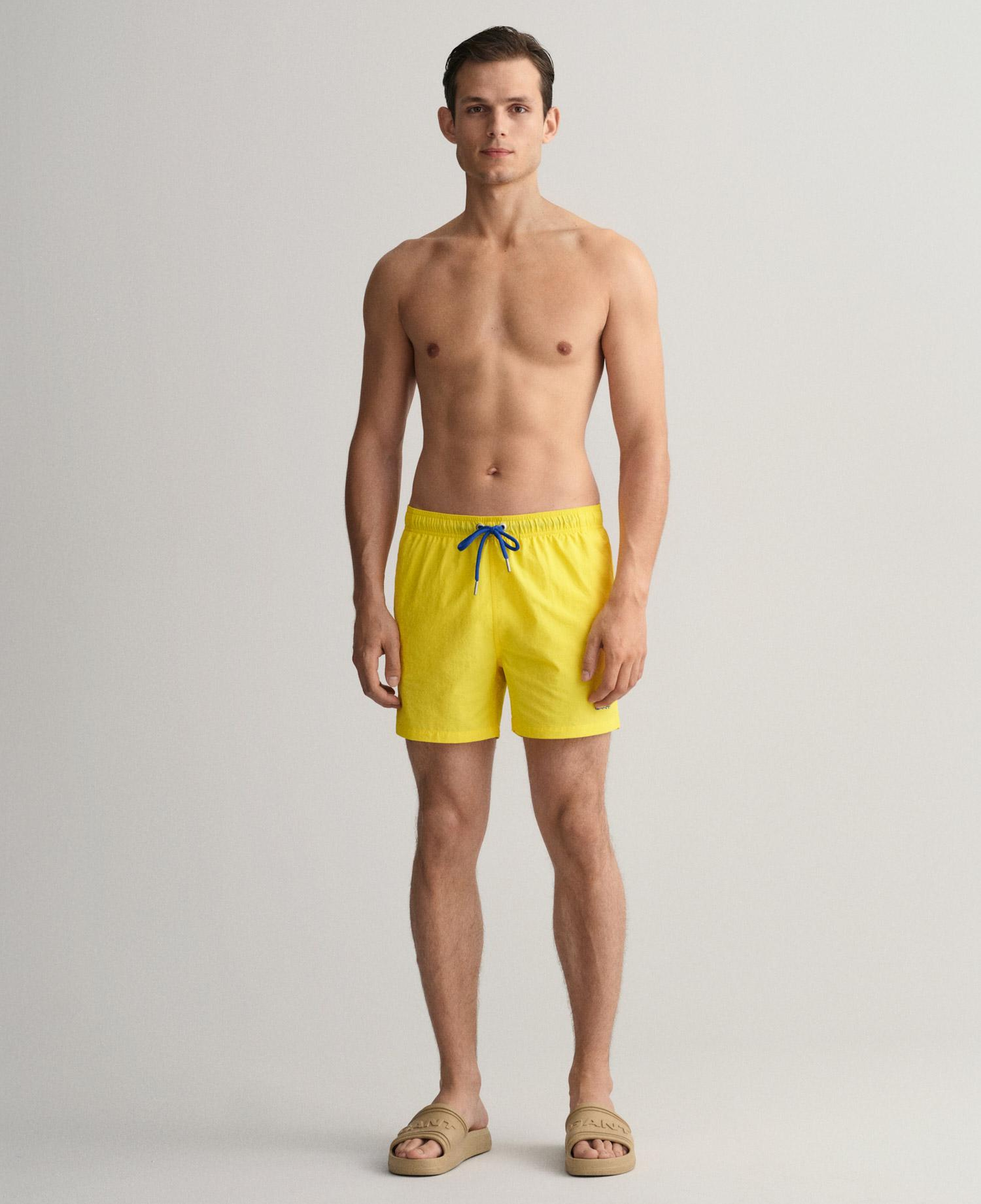 GANT Erkek Sarı Classic Fit Deniz Şortu