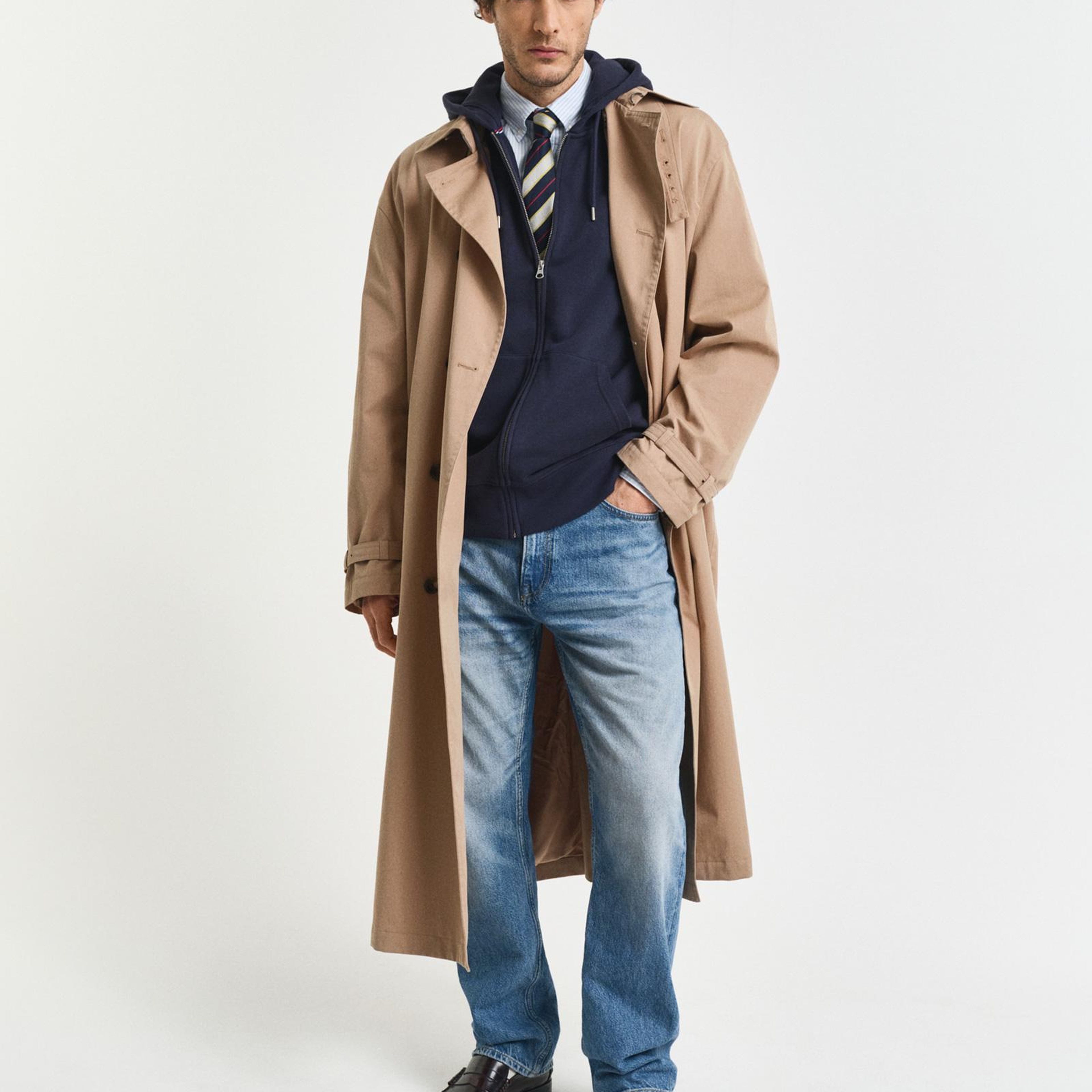 GANT Erkek Lacivert Regular Fit Fermuarlı Sweatshirt