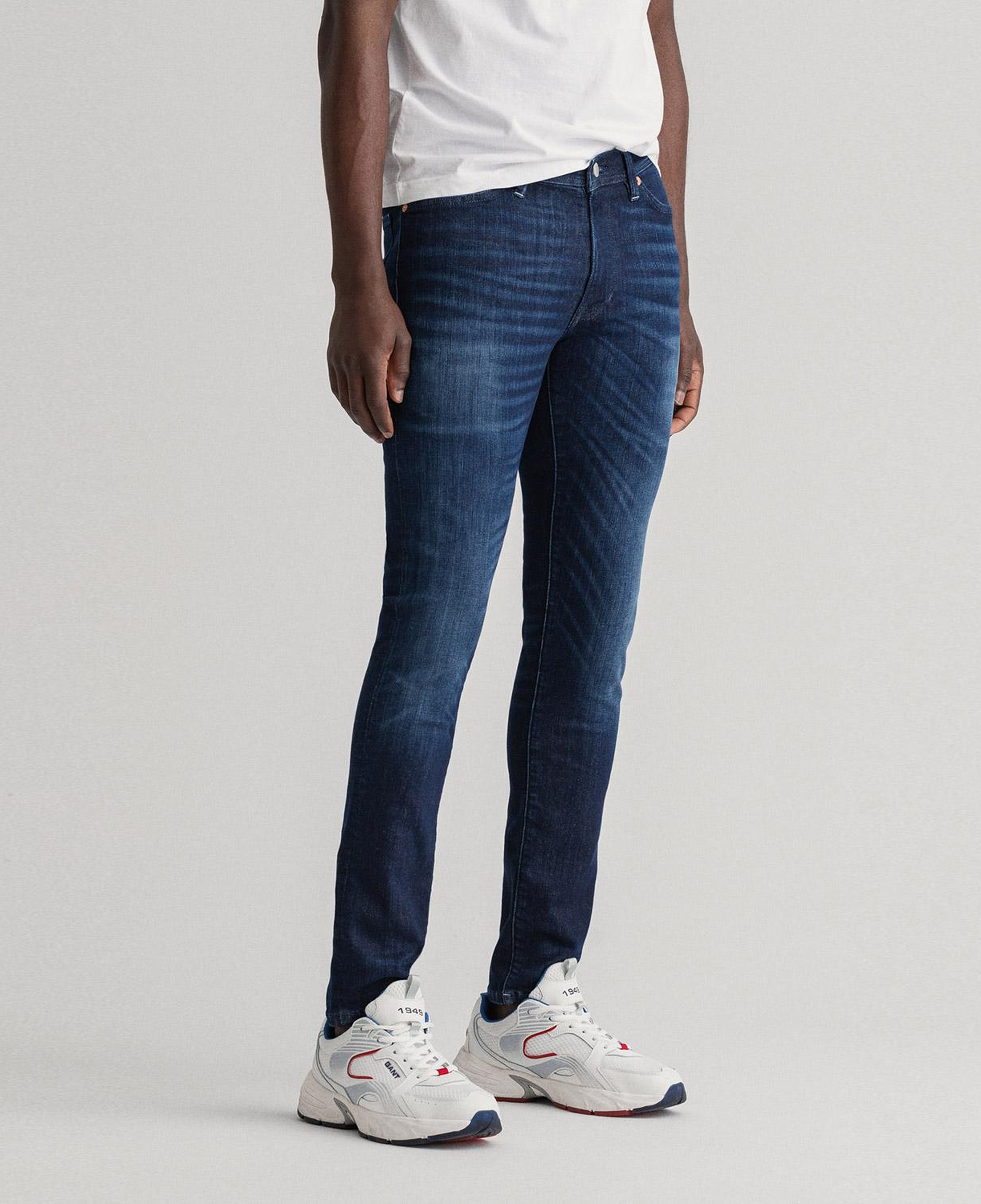 GANT Erkek Lacivert Extra Slim Fit Jean Pantolon