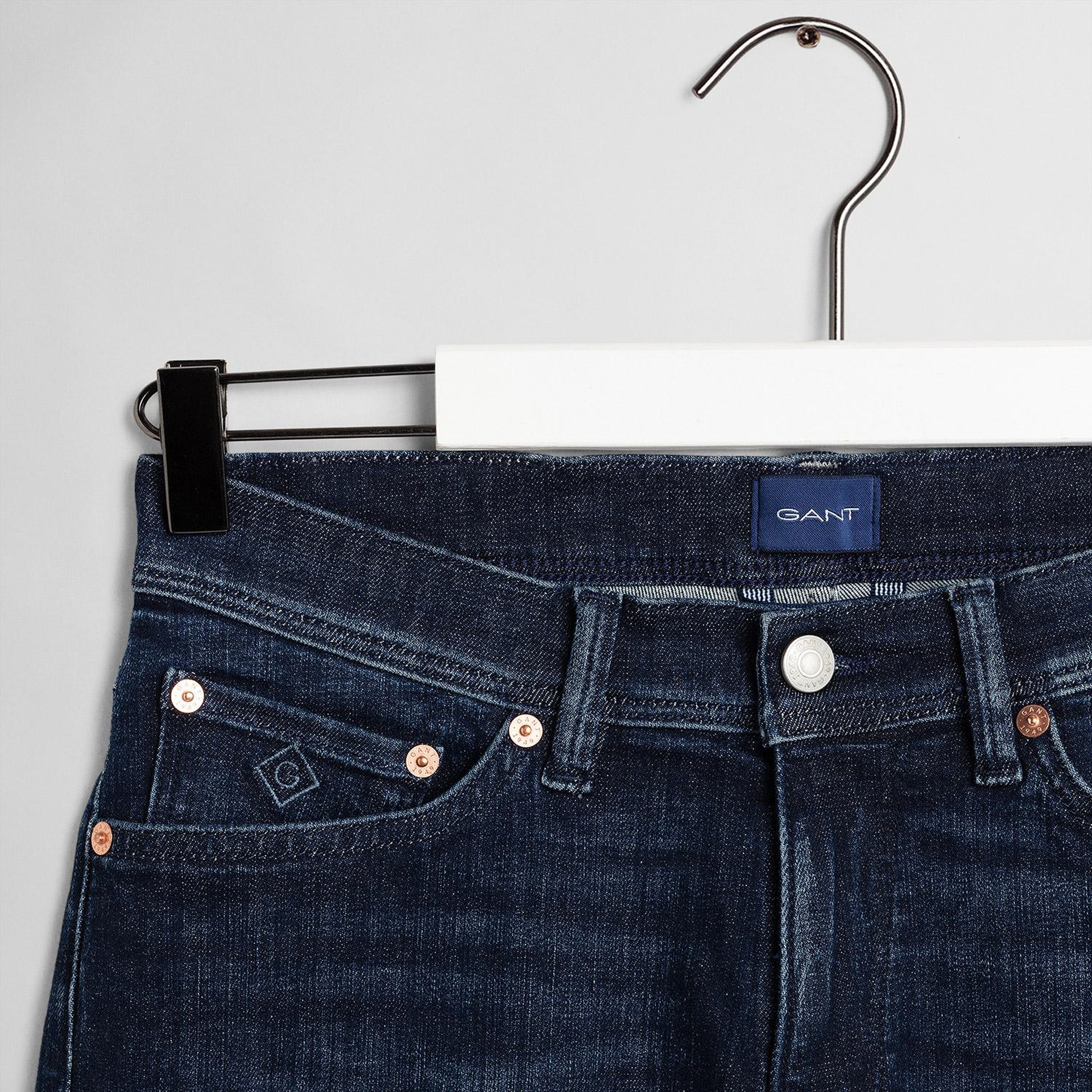 GANT Erkek Lacivert Extra Slim Fit Jean Pantolon